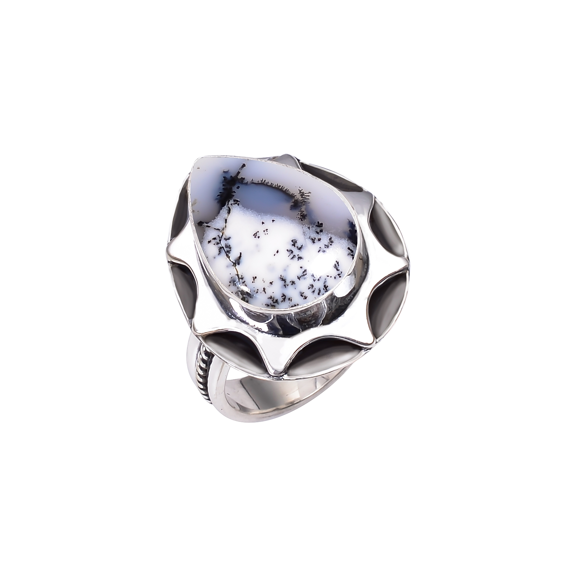 Dendritic Agate - Brazil 925 Sterling Silver Ring
