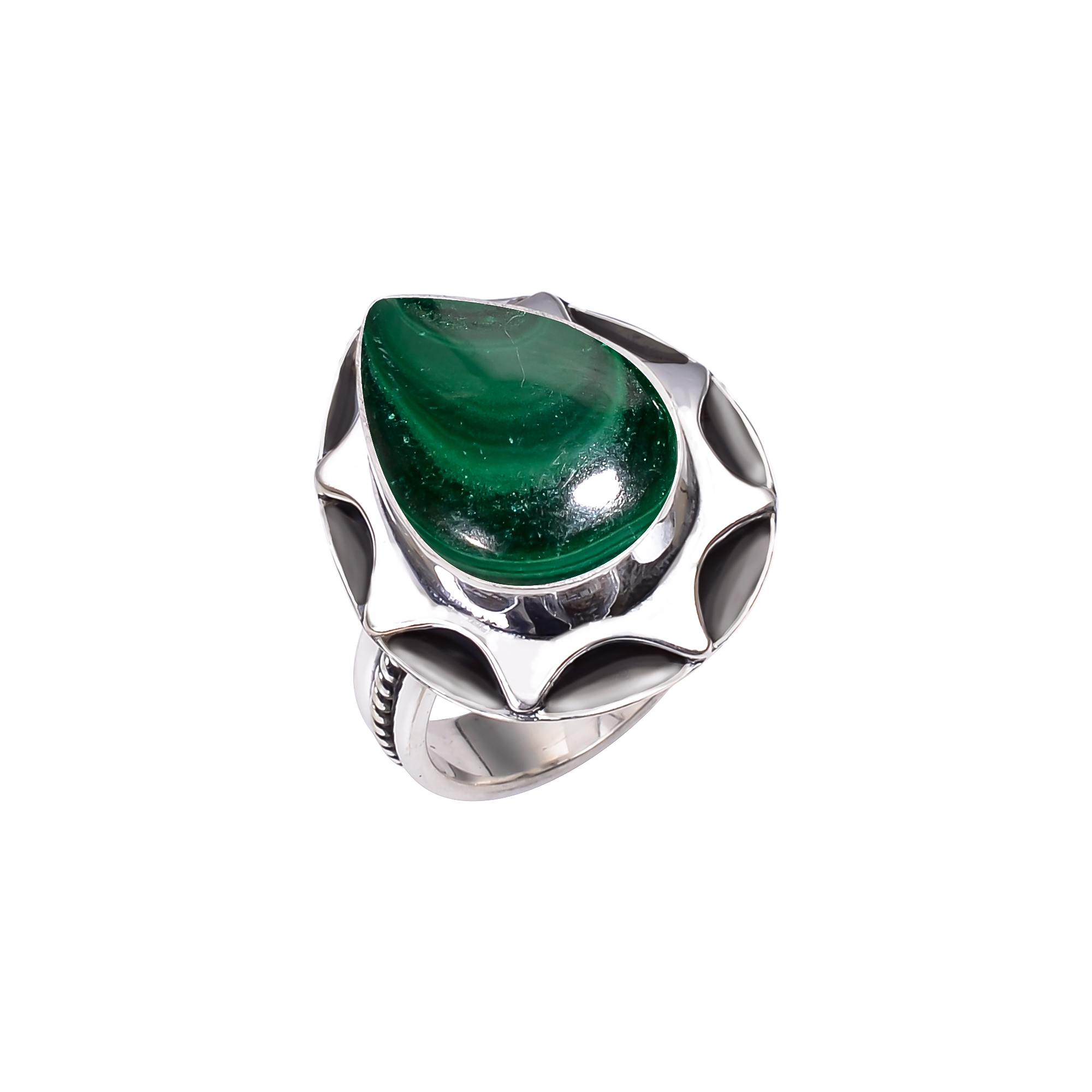 Malachite - Congo 925 Sterling Silver Ring