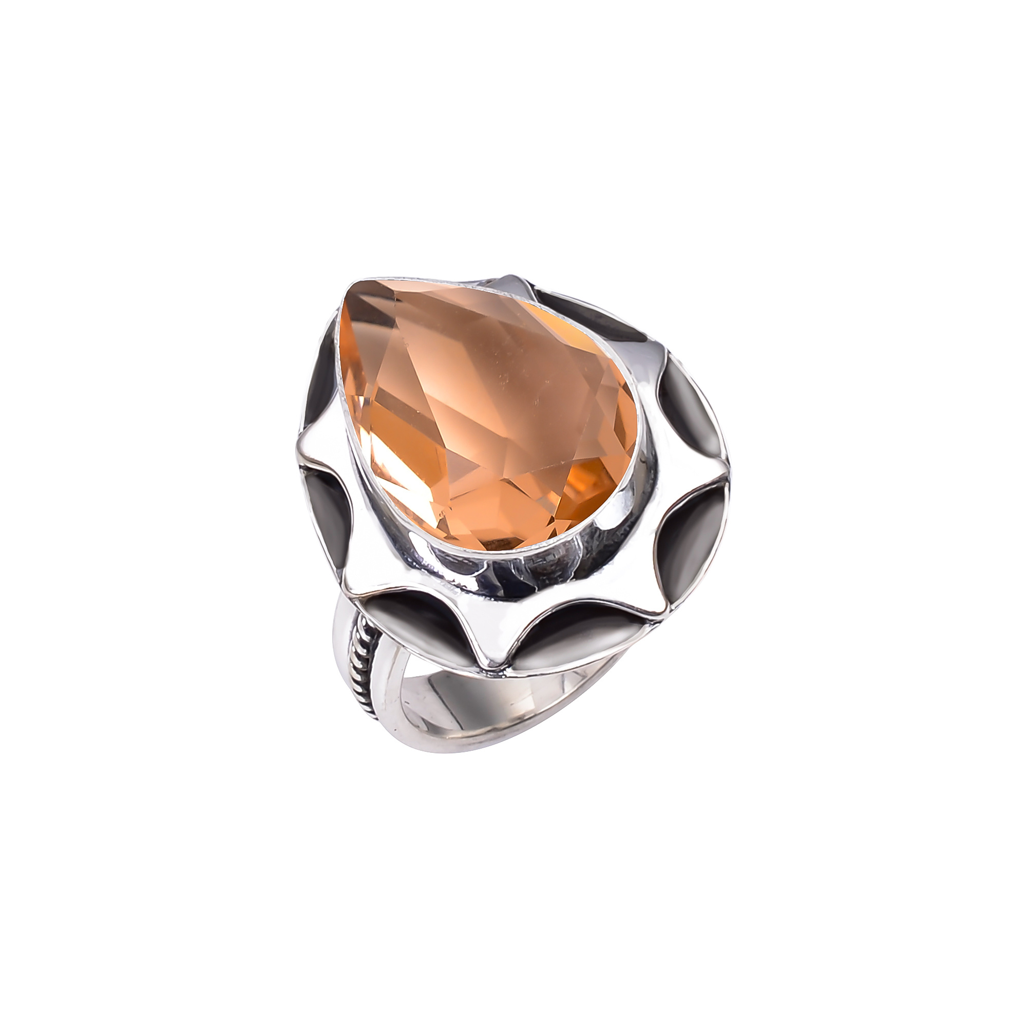 Morganite - Simulated 925 Sterling Silver Ring