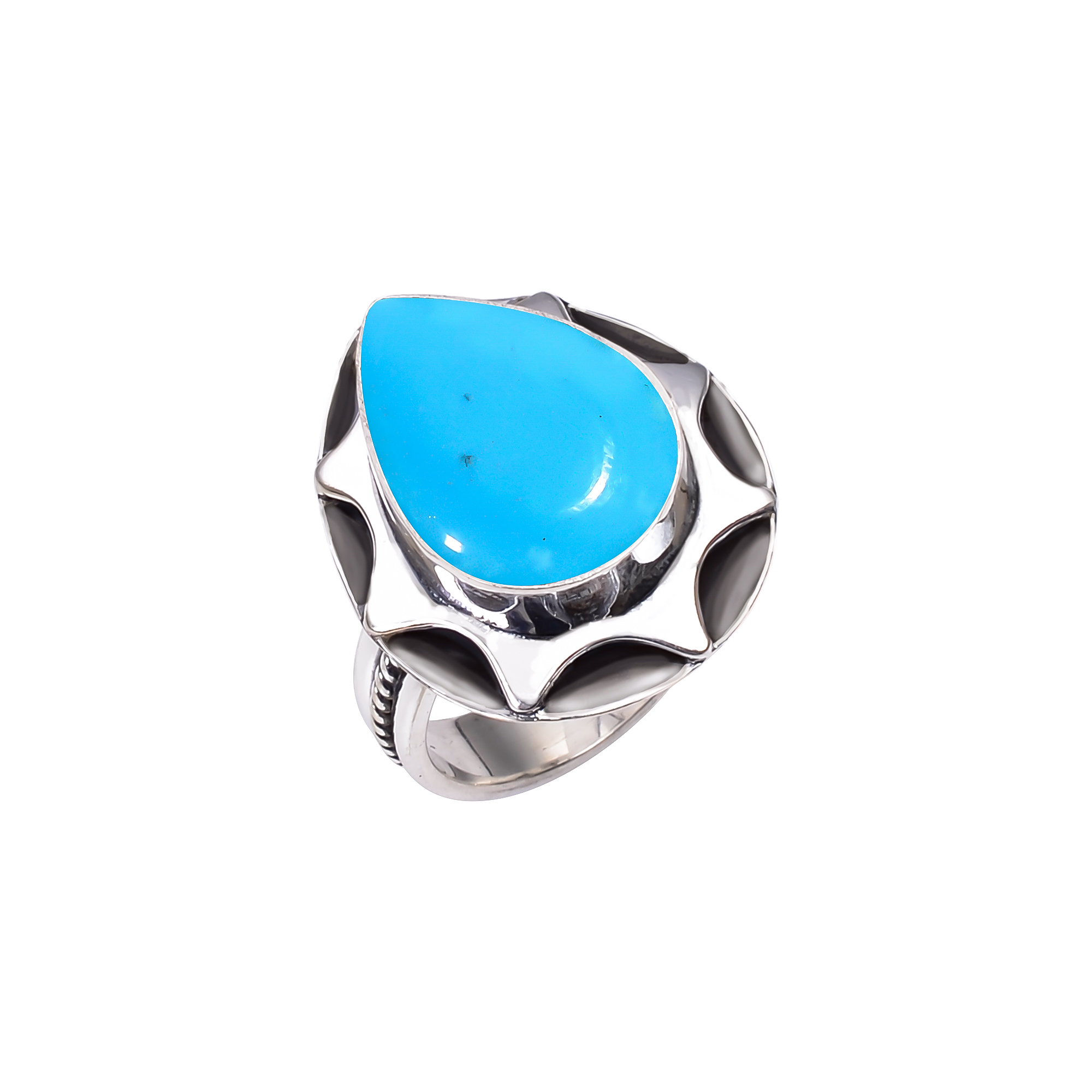 Magnesite Turquoise 925 Sterling Silver Ring