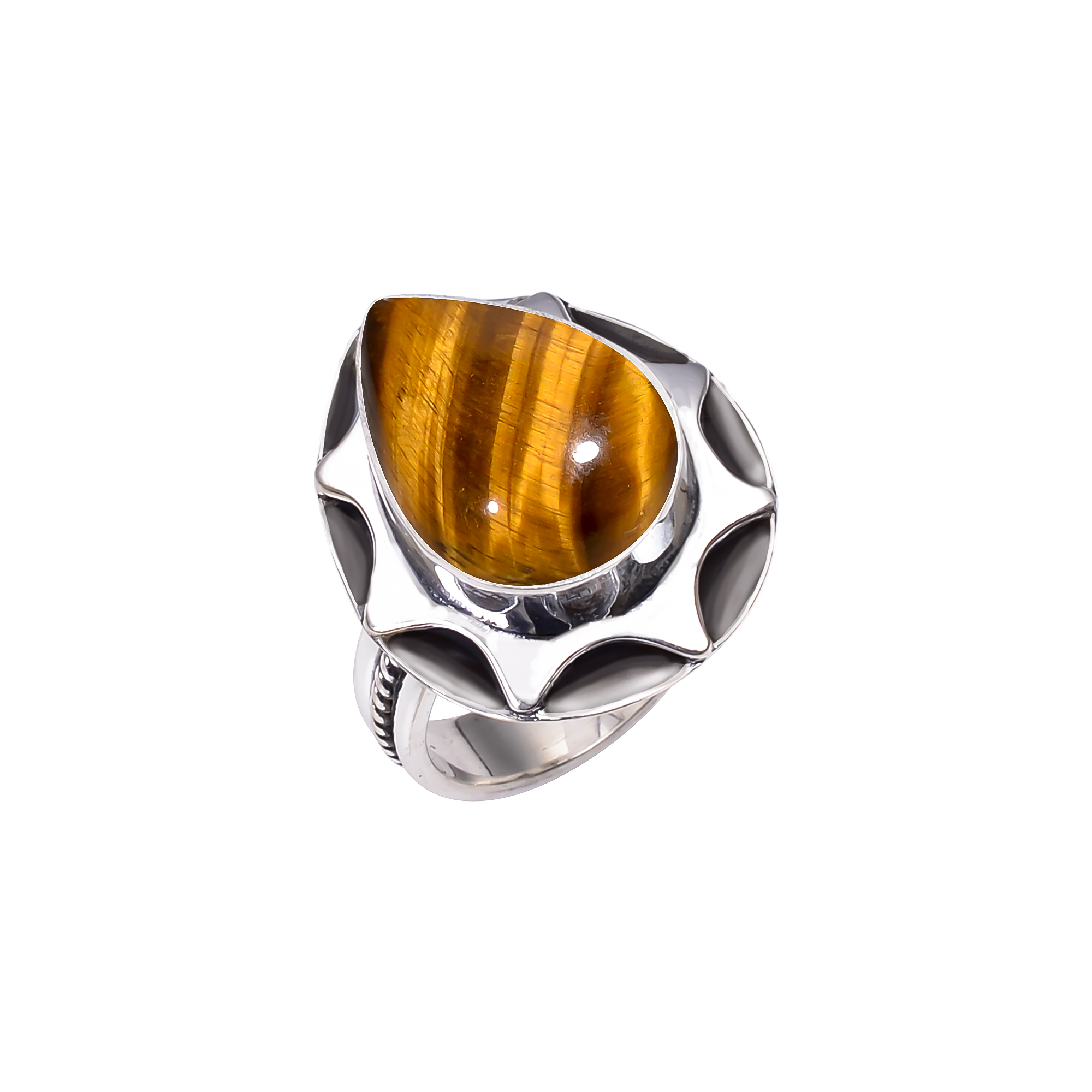 Yellow Tiger Eye - South Africa 925 Solid Sterling Silver Ring