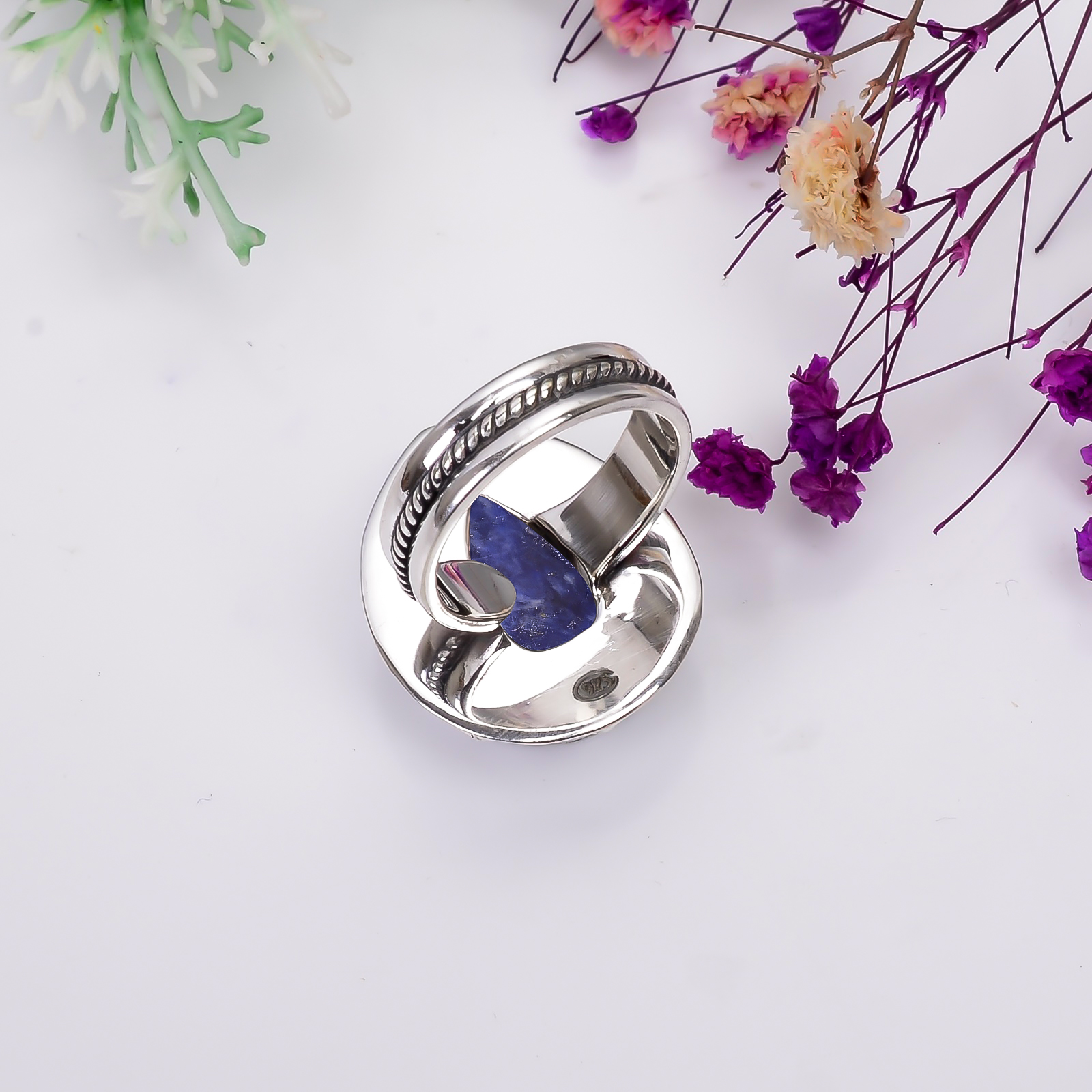 Sodalite - Minas Gerais 925 Solid Sterling Silver Ring