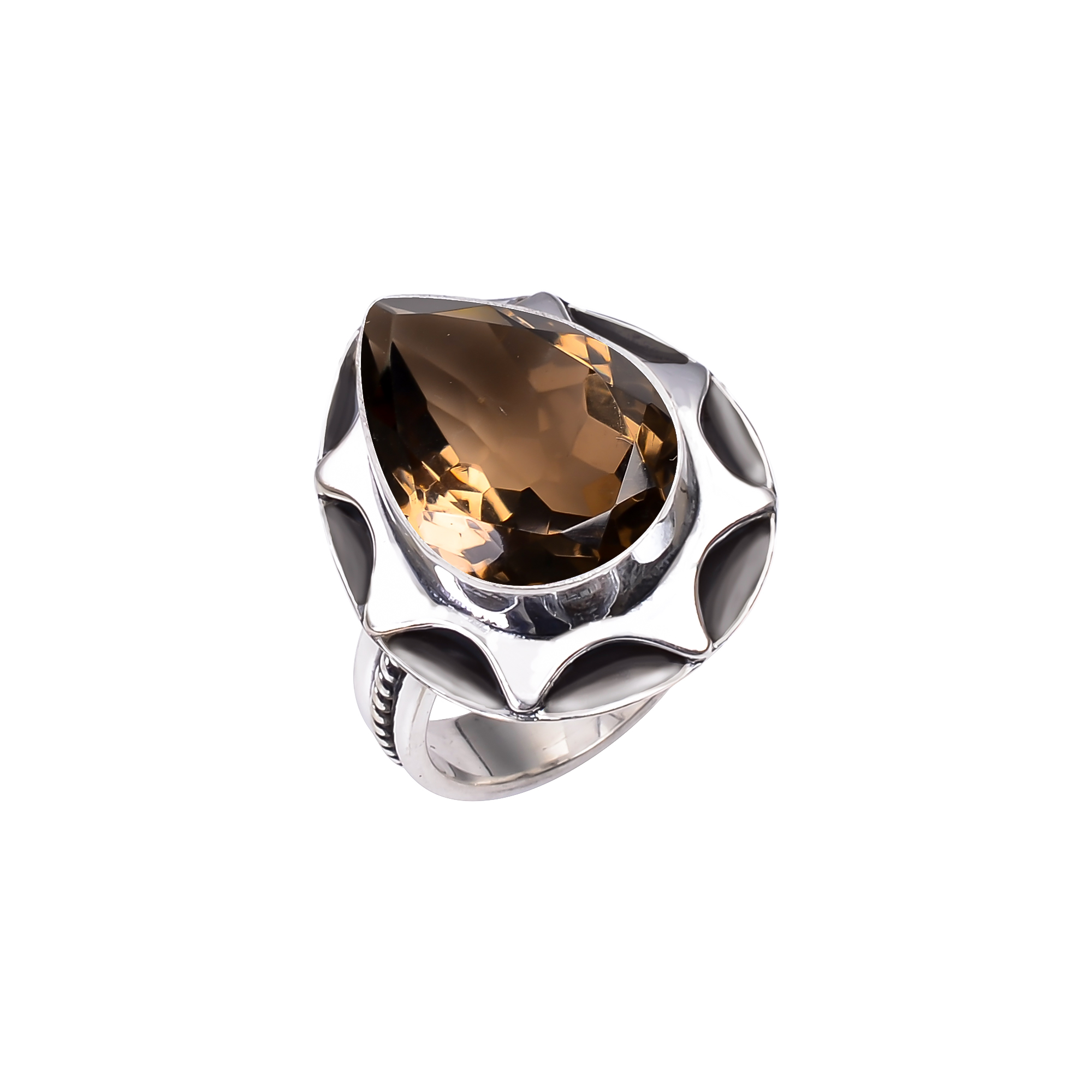 Smokey - Simulated 925 Sterling Silver Ring