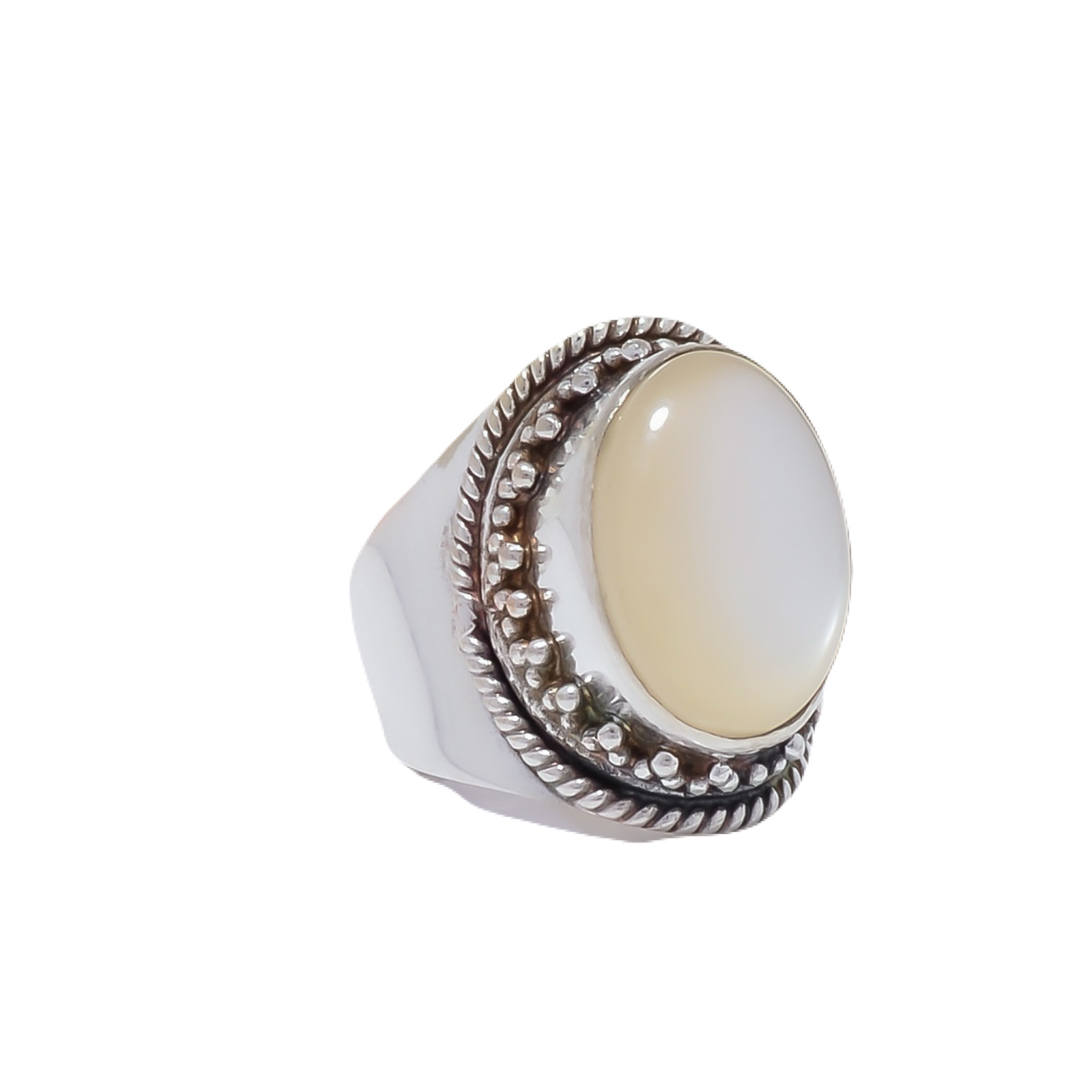 Mabe Pearl - Simulated Gemstone 925 Sterling Silver Ring