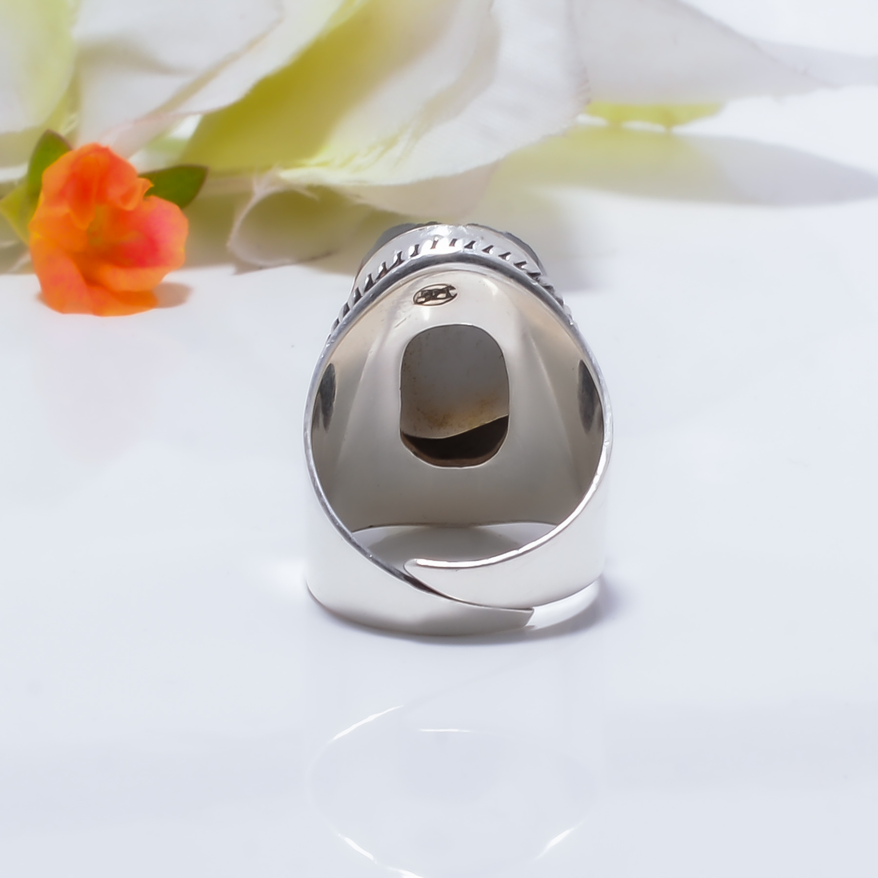 Silver Titanium Agate Drusy Gemstone 925 Sterling Silver Ring
