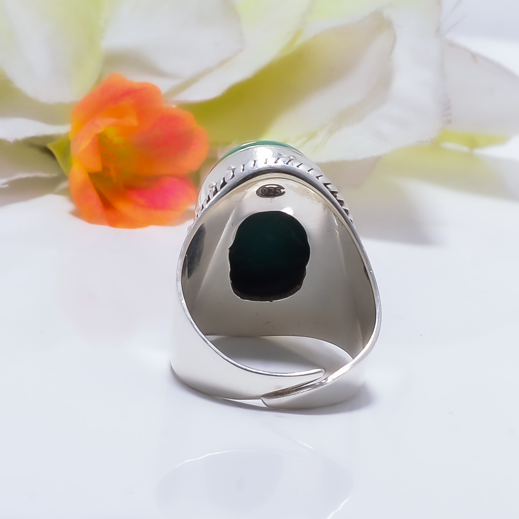 Malachite - Congo Gemstone 925 Sterling Silver Ring