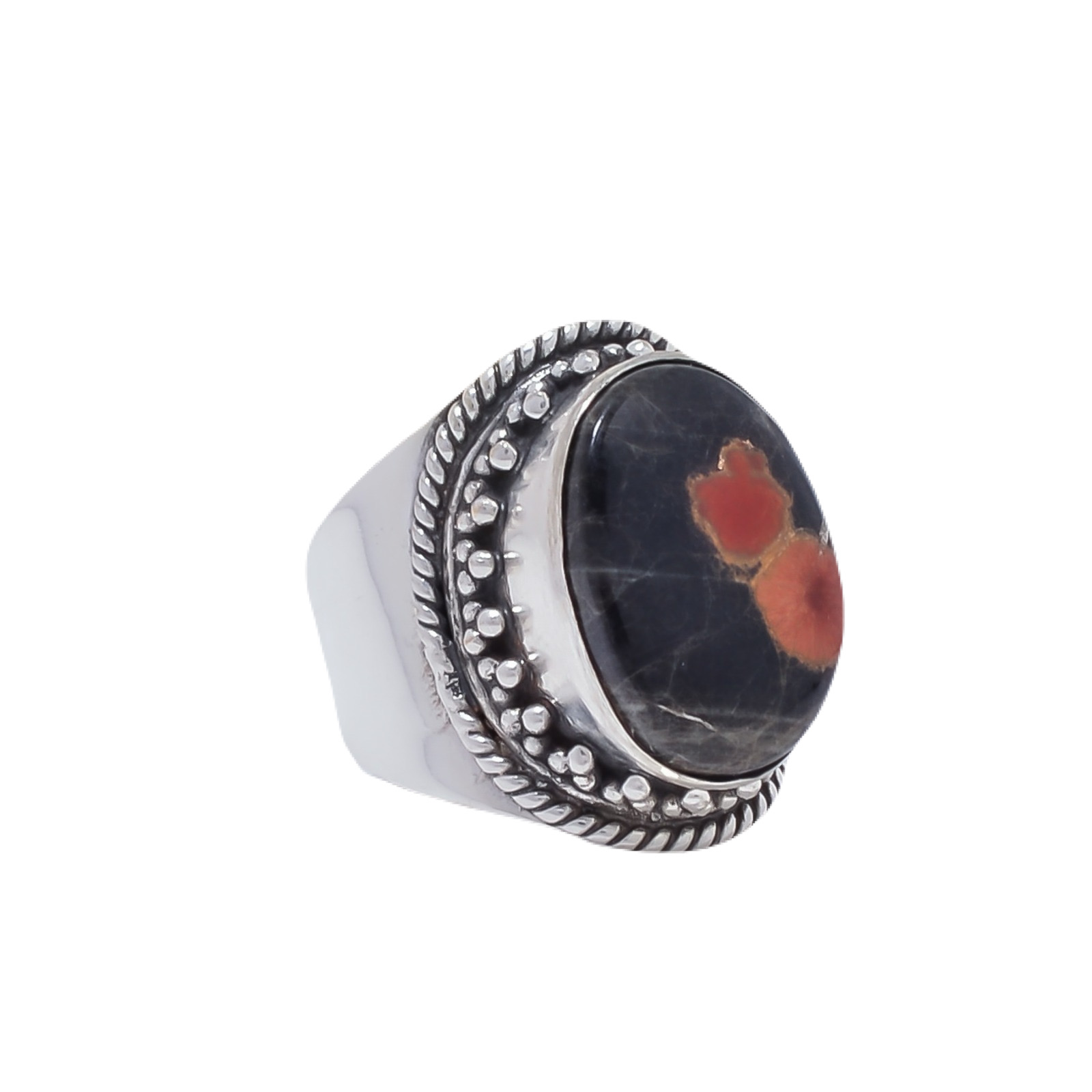 Peanut Obsidian - Sonora Gemstone 925 Sterling Silver Ring