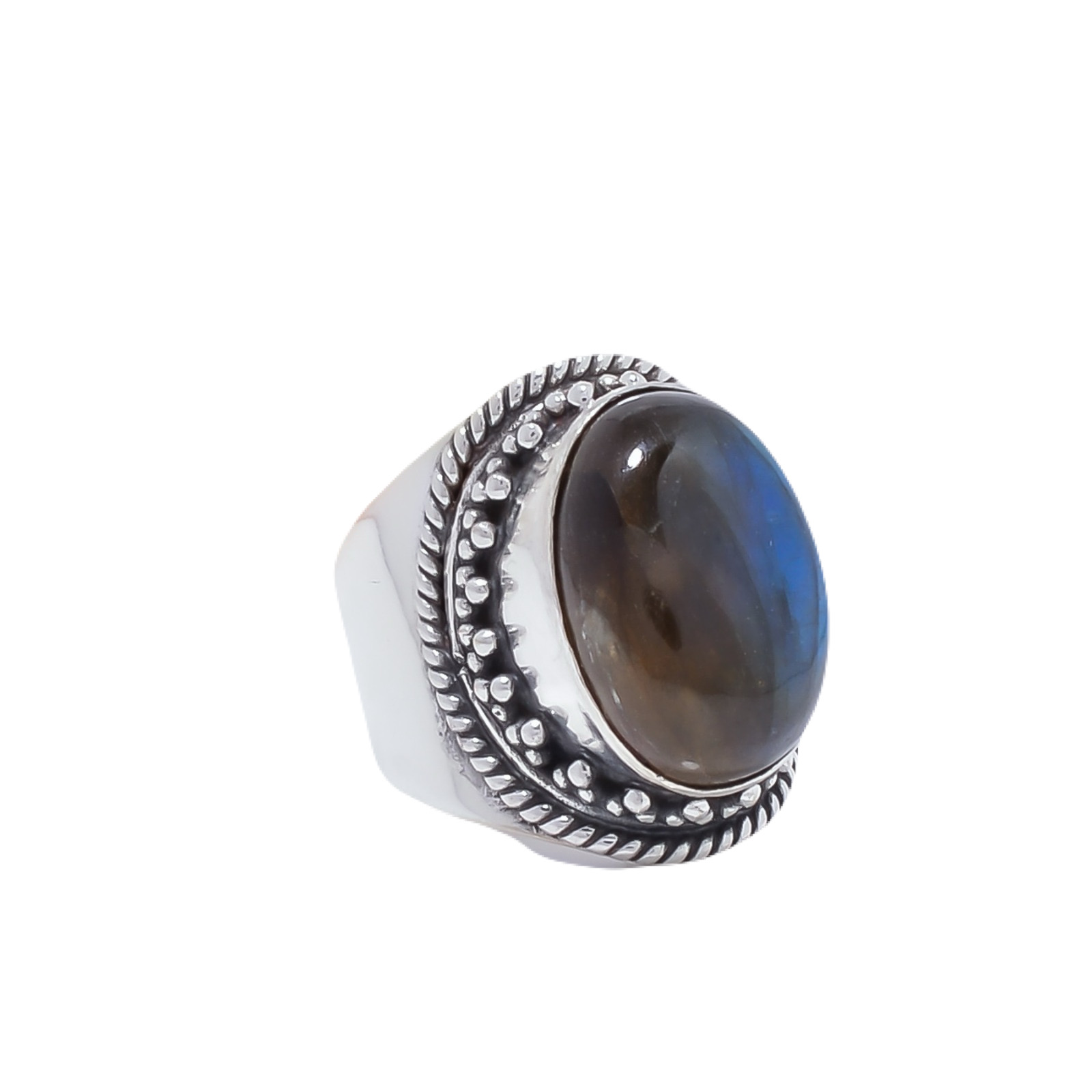 Labradorite - Madagascar Gemstone 925 Sterling Silver Ring