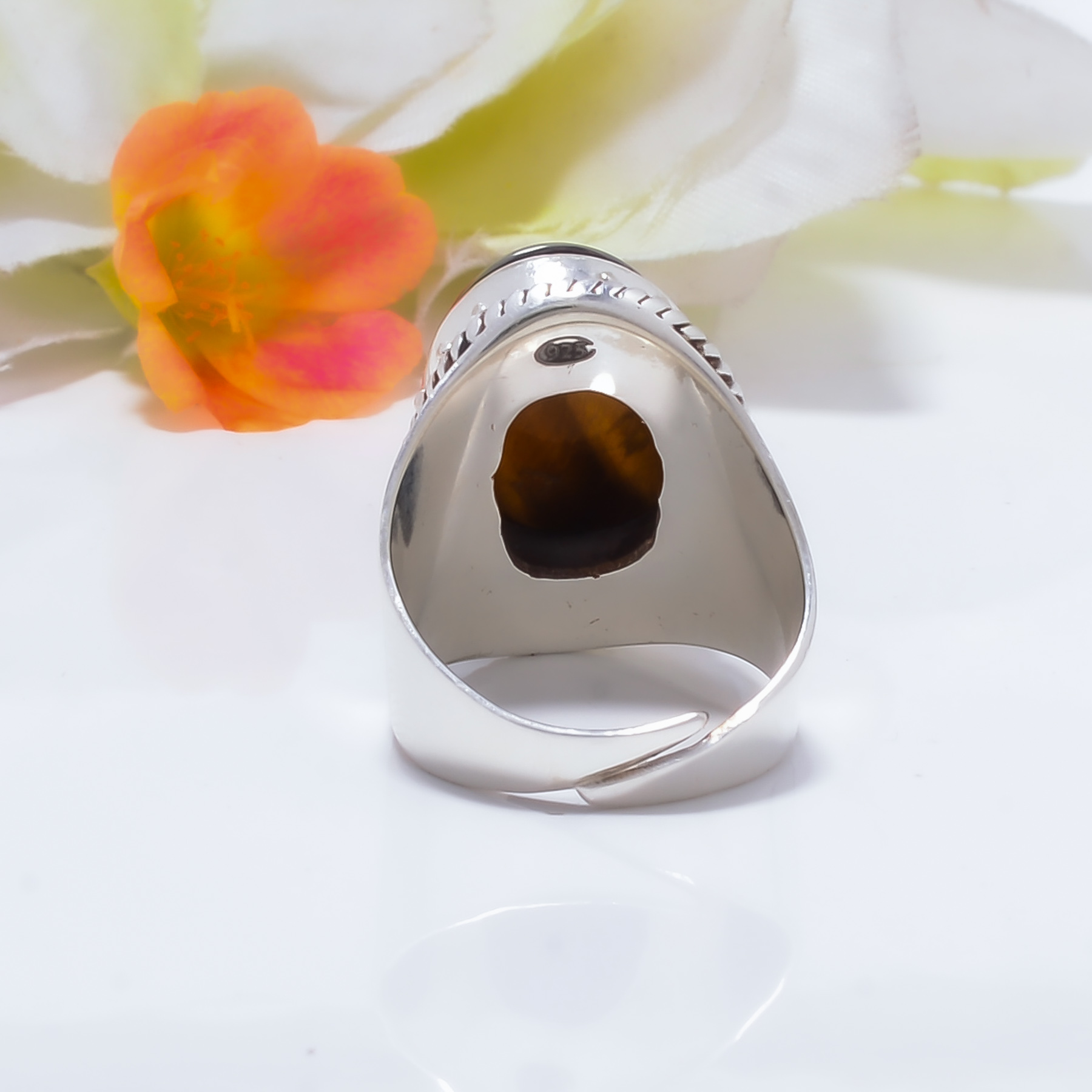 Yellow Tiger Eye - South Africa Gemstone 925 Sterling Silver Ring