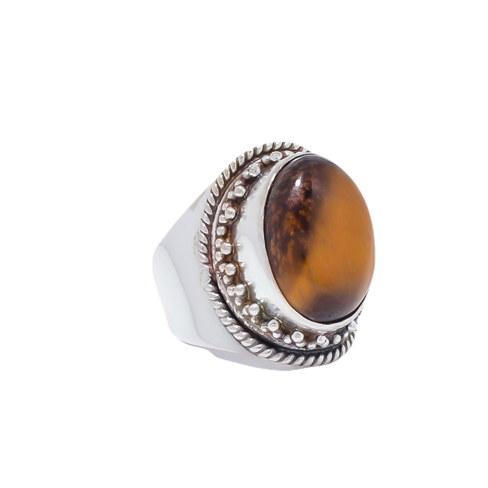 Yellow Tiger Eye - South Africa Gemstone 925 Sterling Silver Ring