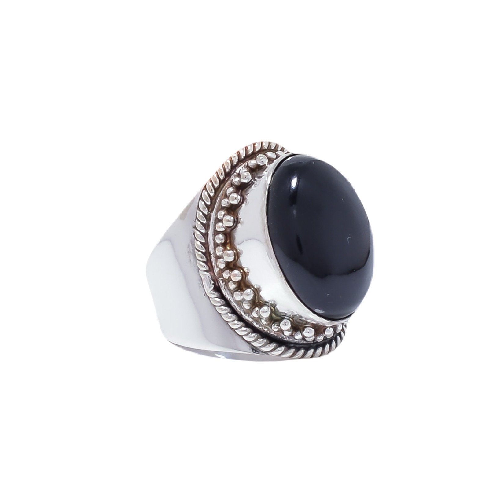 Black Onyx - Brazil Gemstone 925 Sterling Silver Ring