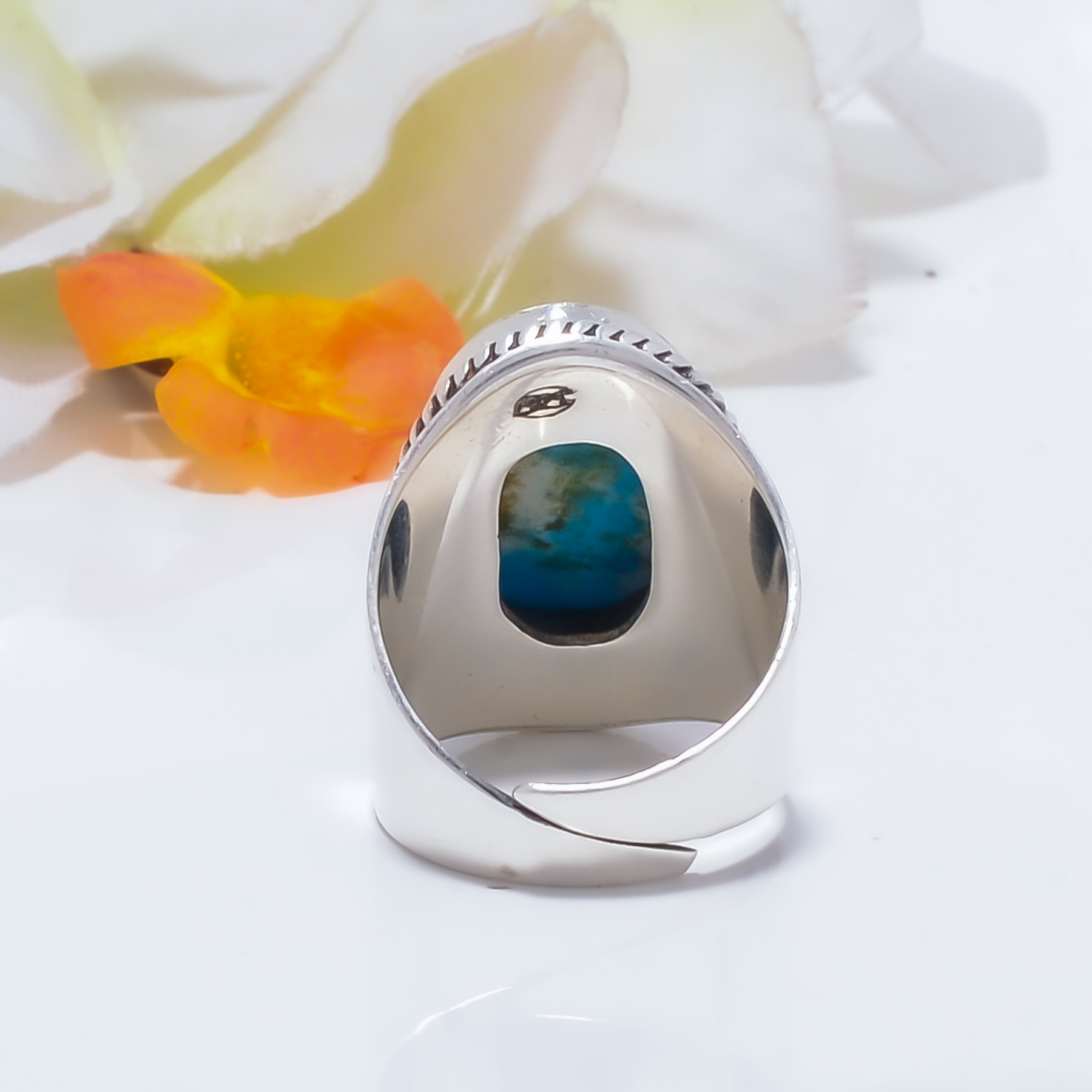 Magnesite Turquoise Gemstone 925 Sterling Silver Ring