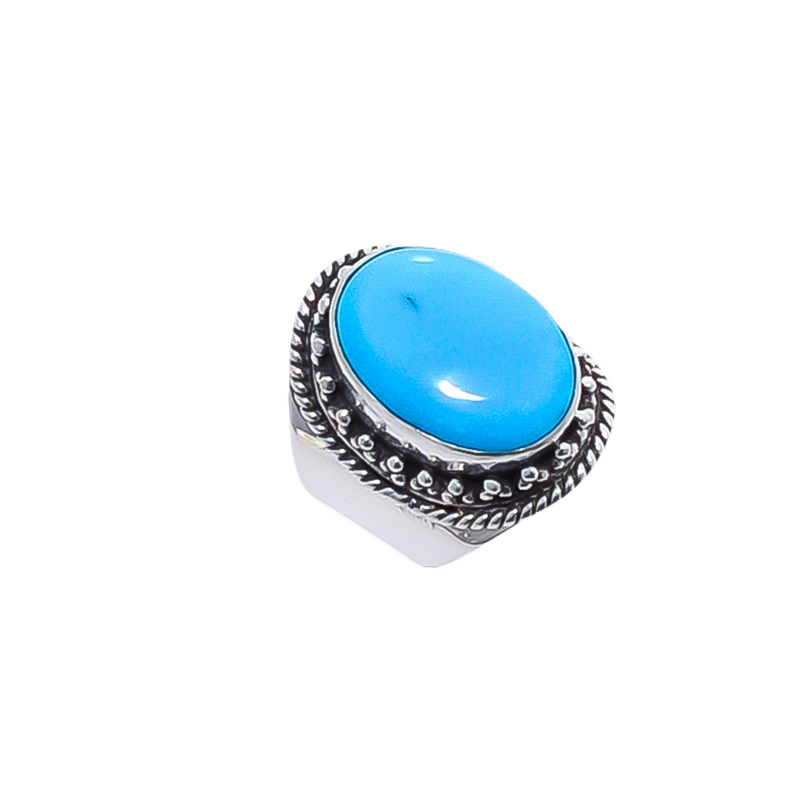 Magnesite Turquoise Gemstone 925 Sterling Silver Ring