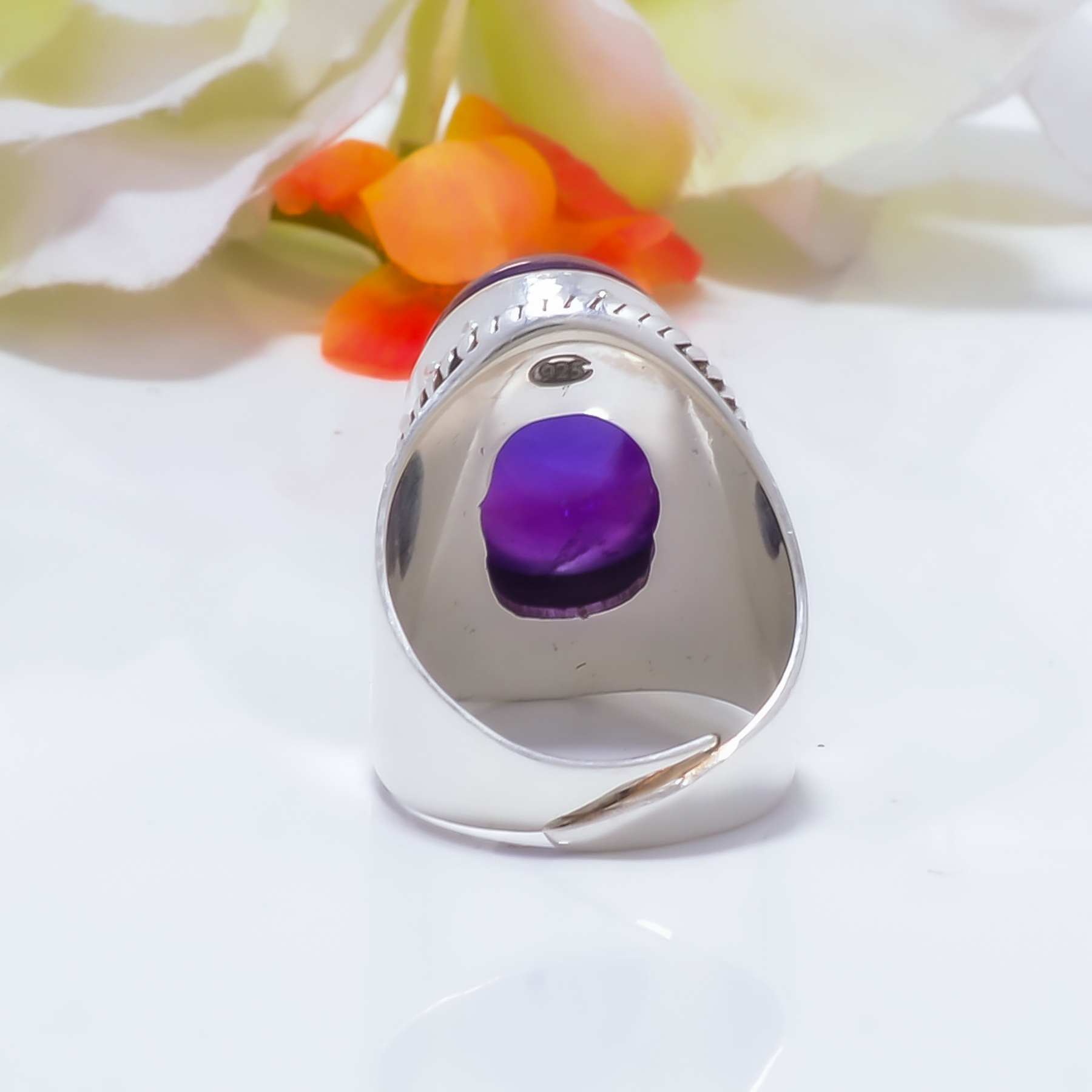 Purple Amethyst - Mashamba Gemstone 925 Sterling Silver Ring