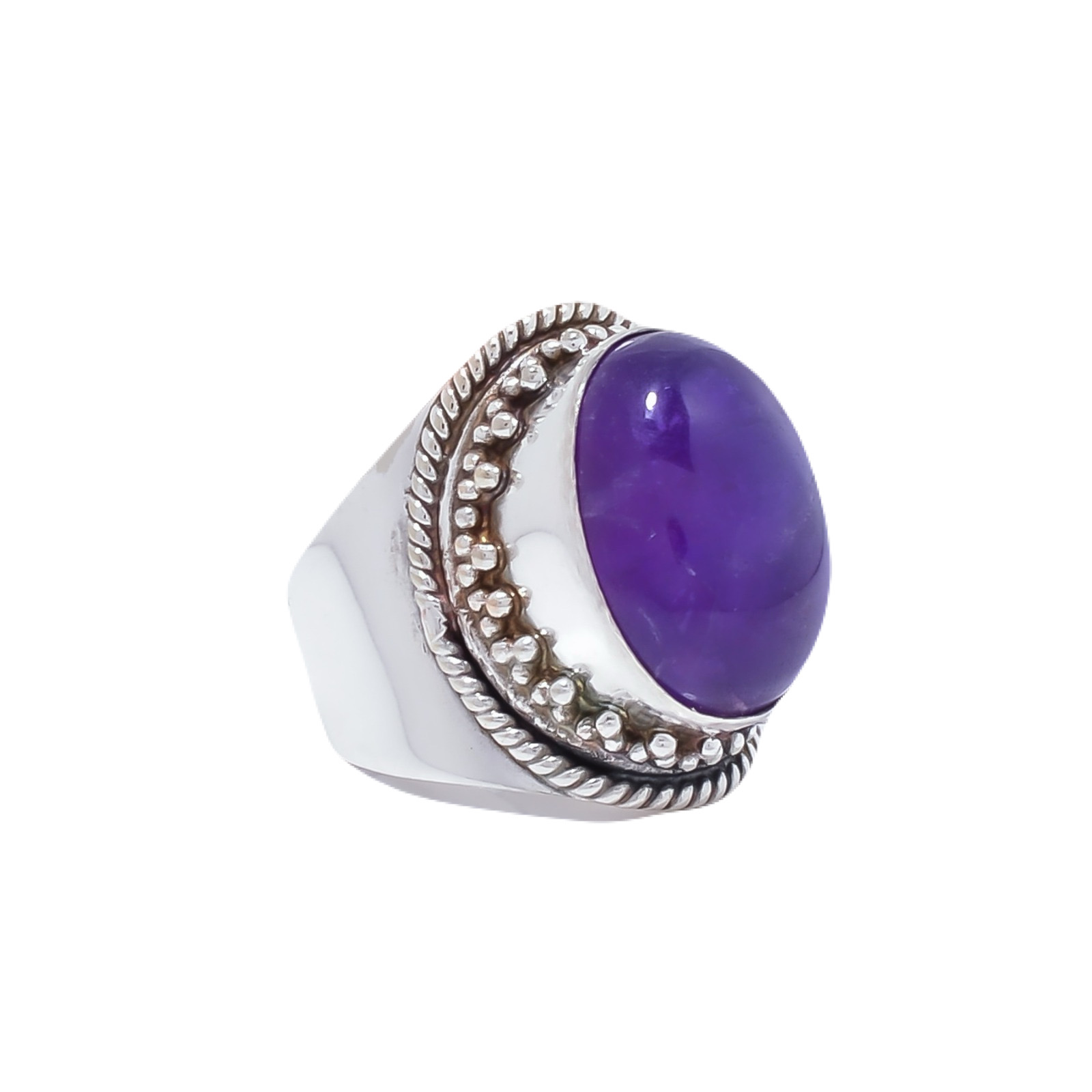 Purple Amethyst - Mashamba Gemstone 925 Sterling Silver Ring