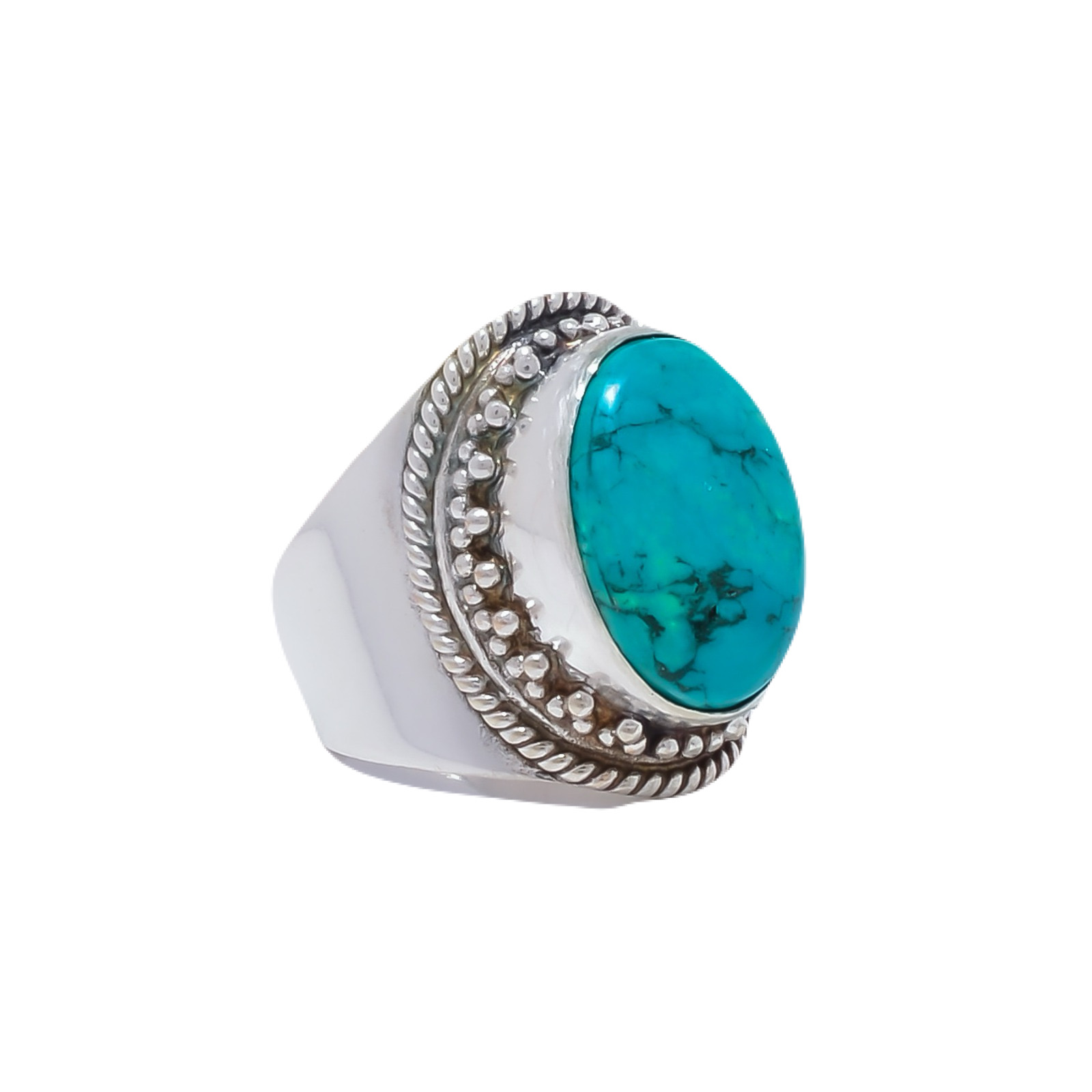 Turquoise - Tibet Gemstone 925 Sterling Silver Ring