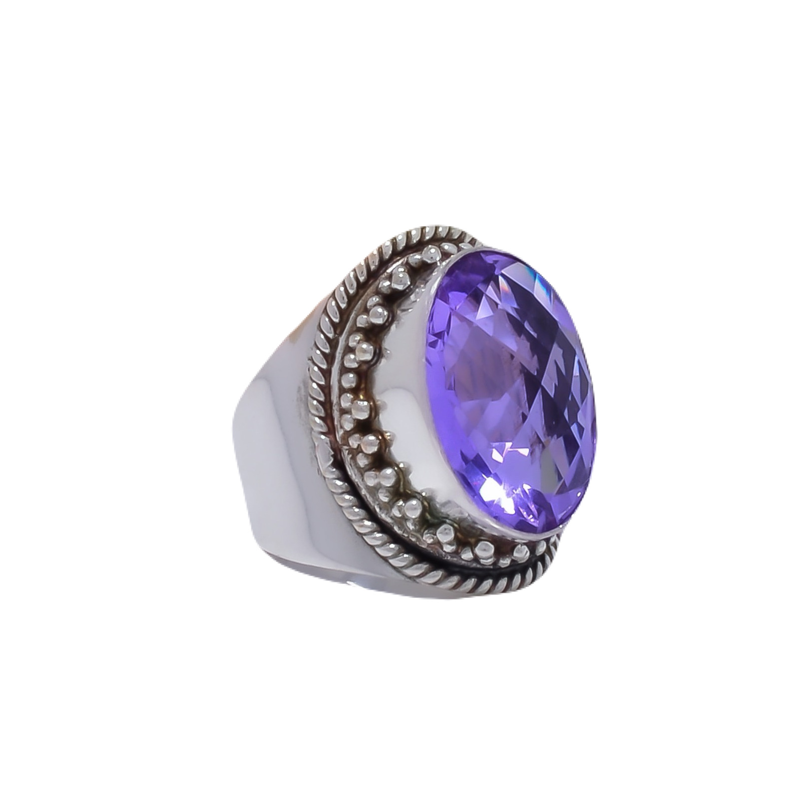 Colour Changing Alexandrite - Simulated Gemstone 925 Sterling Silver Ring
