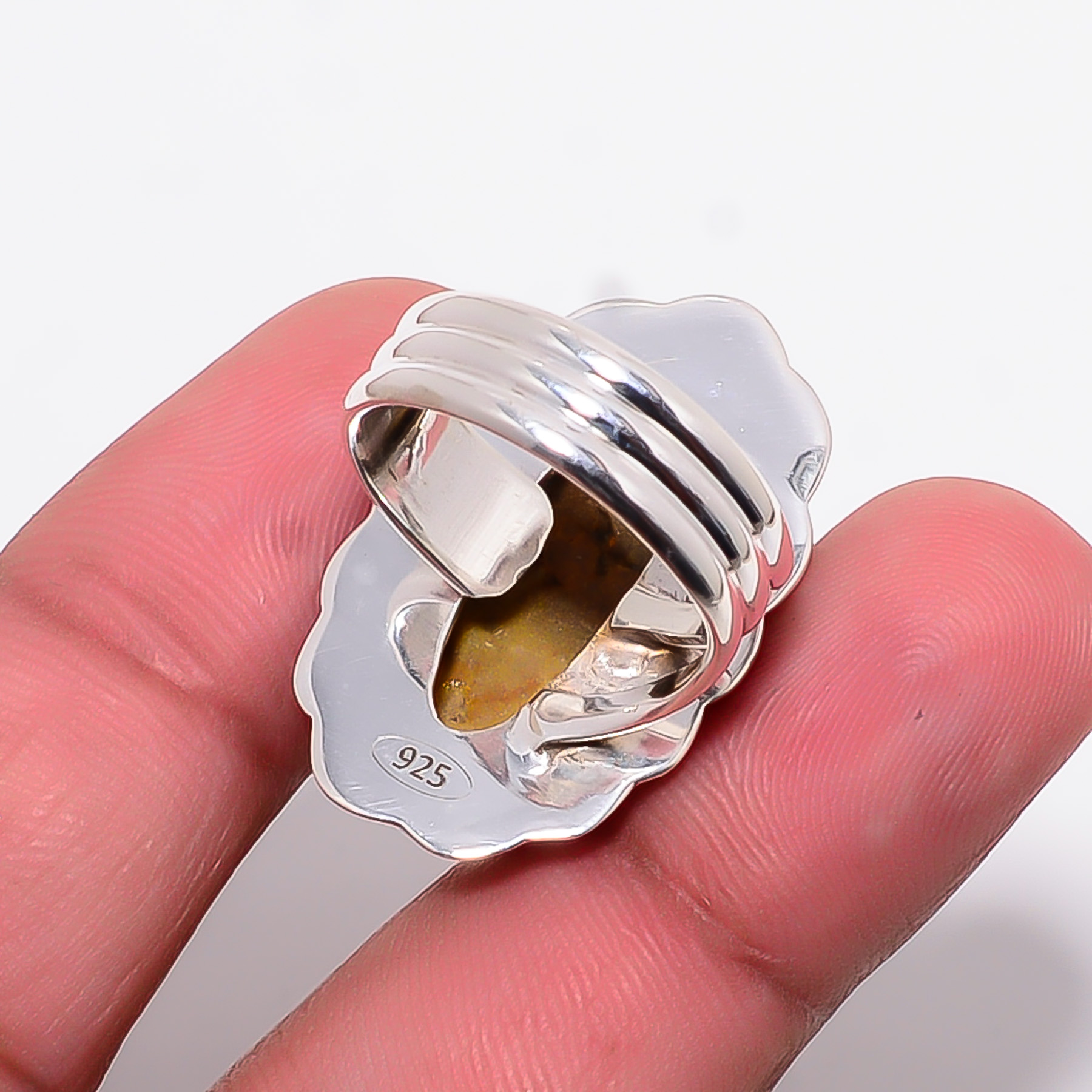 Bumble Bee Jasper - Indonesia 925 Sterling Silver Ring