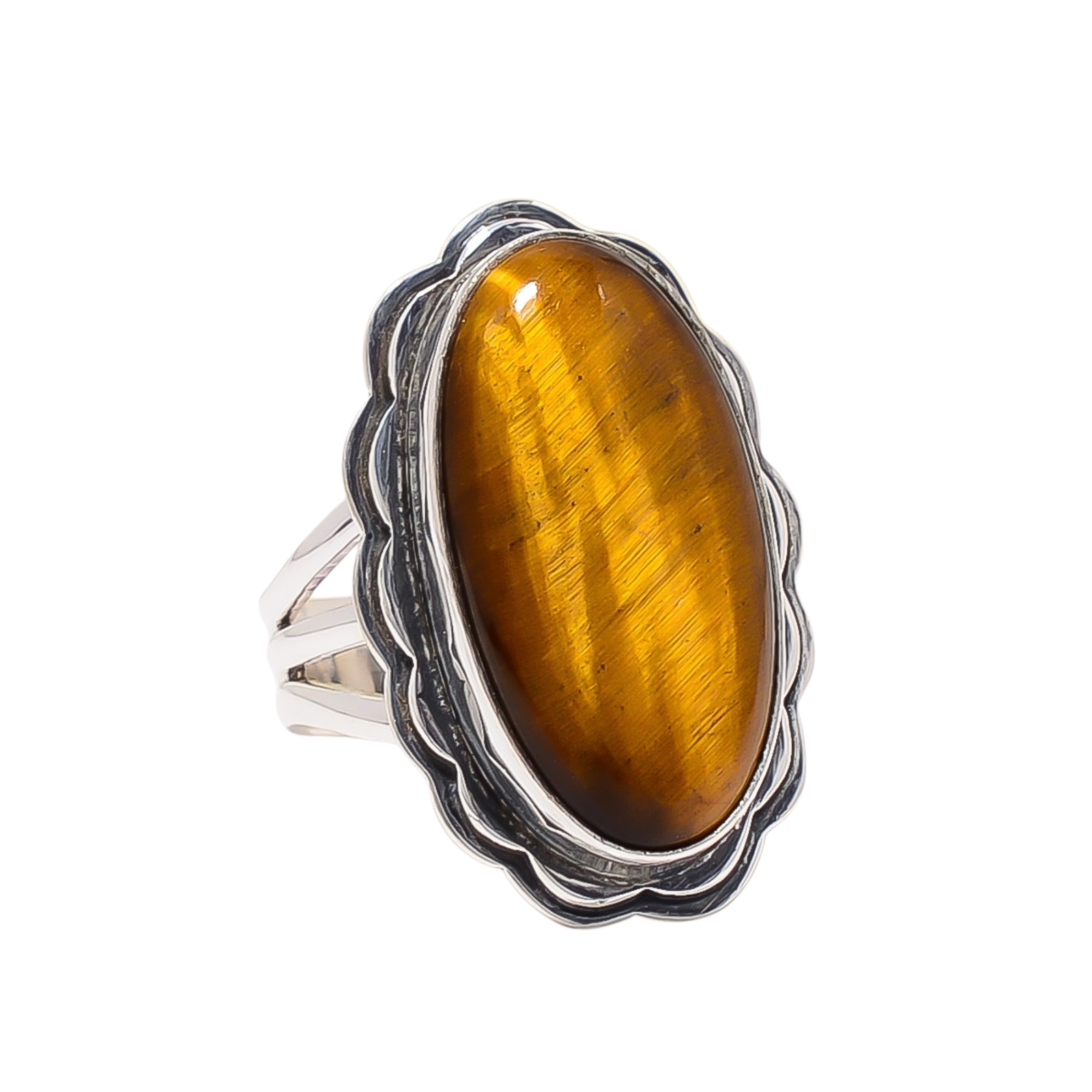 Yellow Tiger Eye - South Africa 925 Sterling Silver Ring