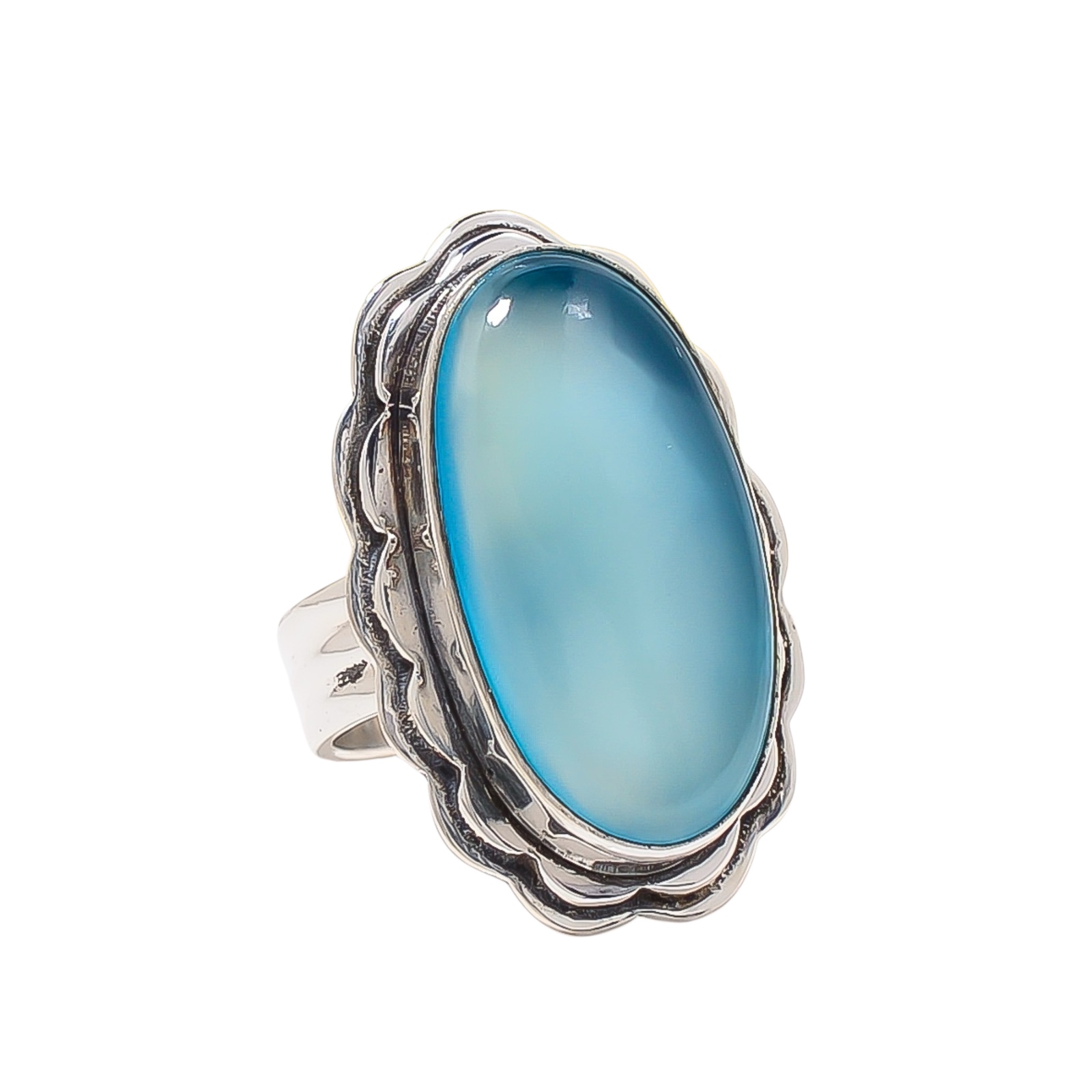 Chalcedony - Brazil 925 Sterling Silver Ring