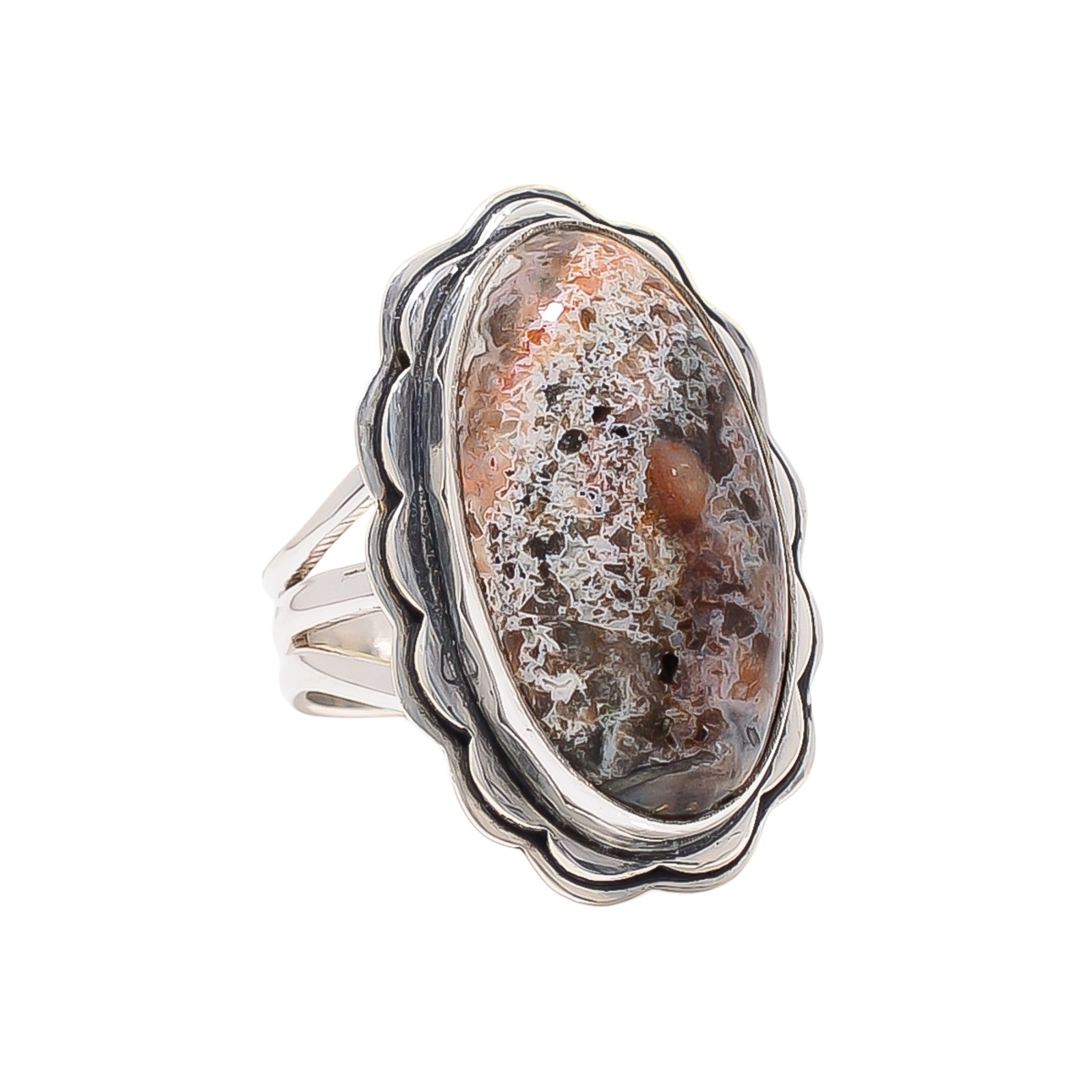 Crazy Lace Agate - Australia 925 Sterling Silver Ring