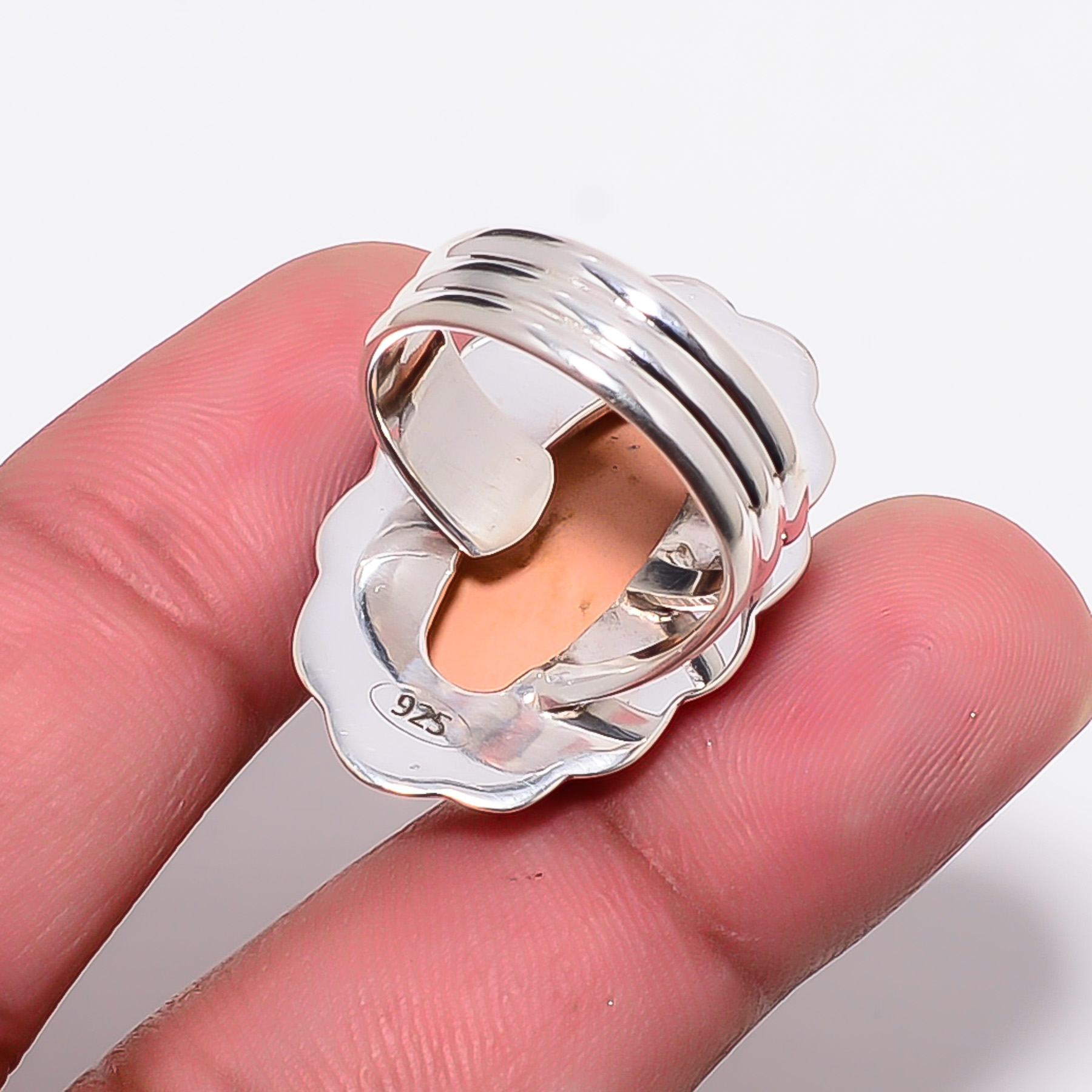 Pink Opal - Simulated 925 Sterling Silver Ring