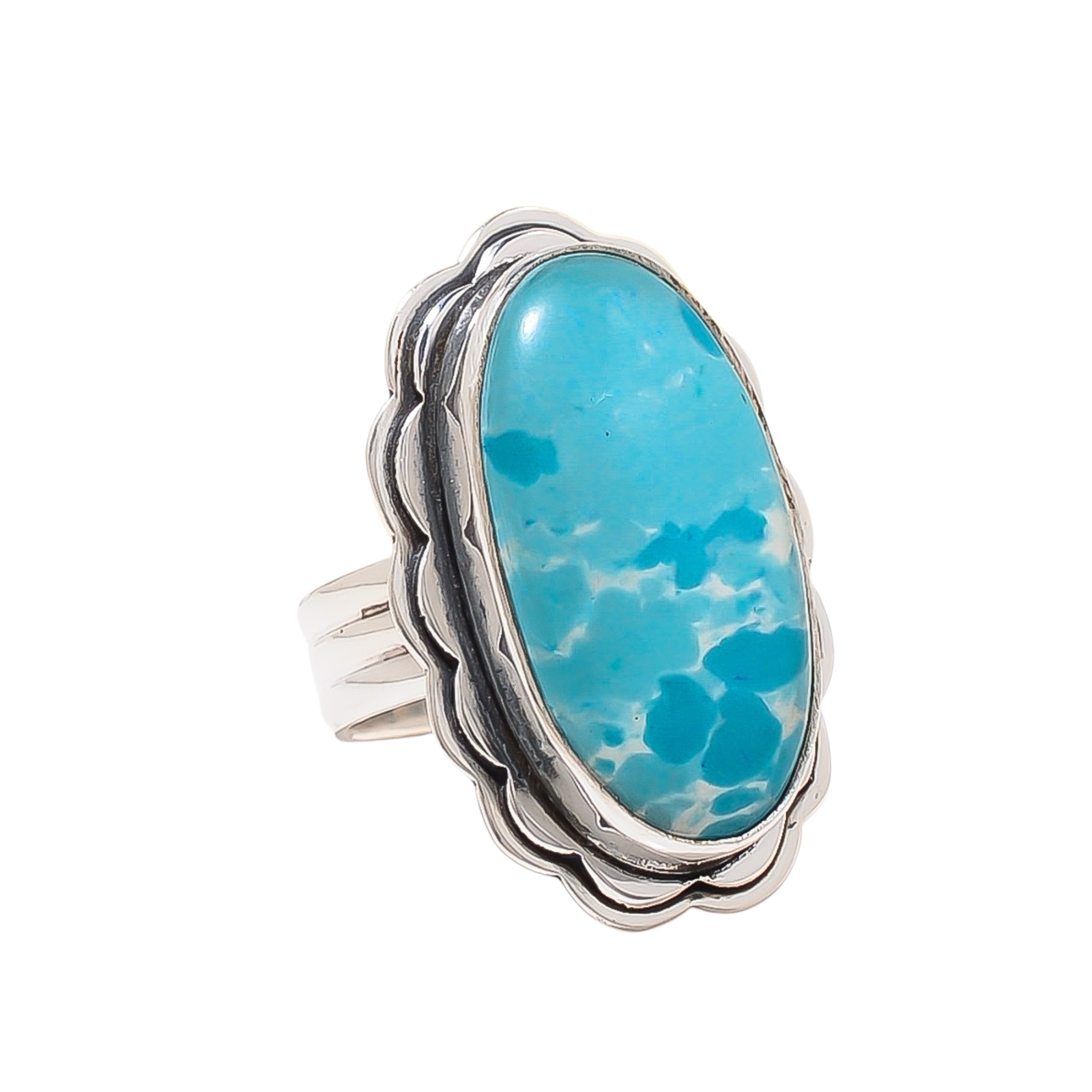 Larimar - Simulated 925 Sterling Silver Ring