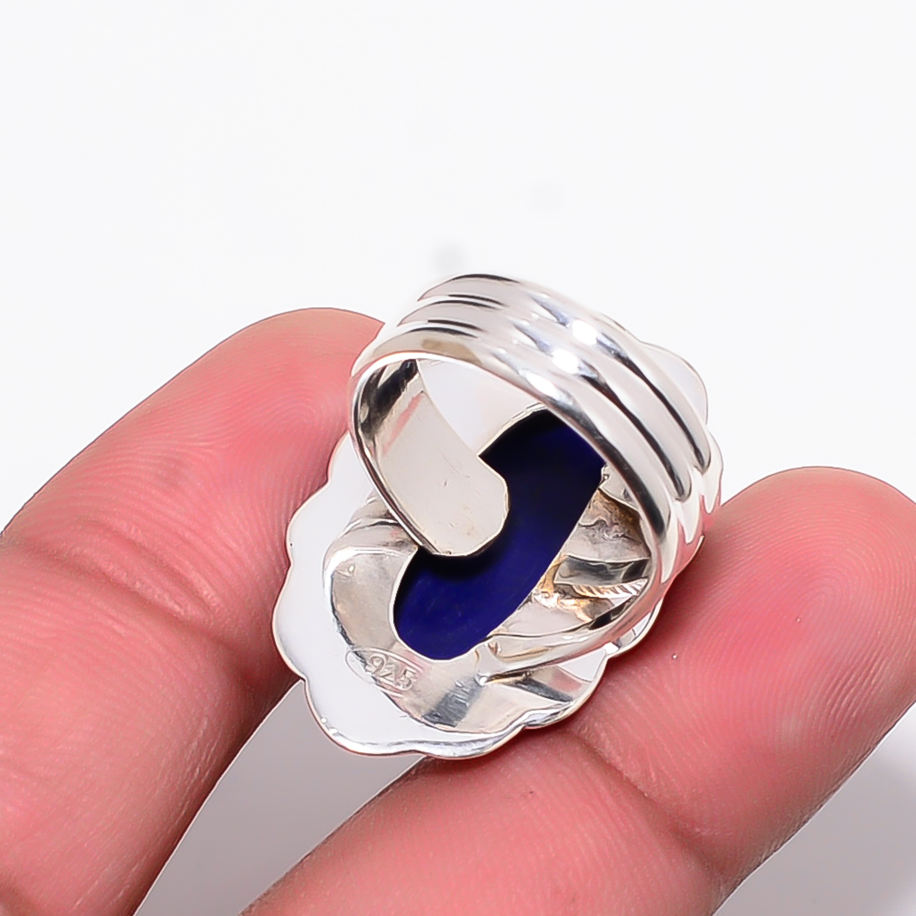 Lapis Lazuli - Simulated 925 Sterling Silver Ring
