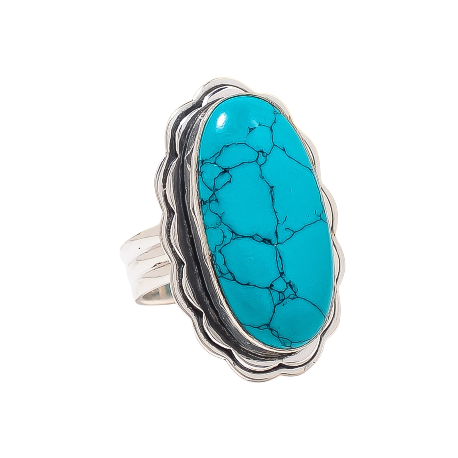 Santa Rosa Copper Turquoise - Simulated 925 Sterling Silver Ring
