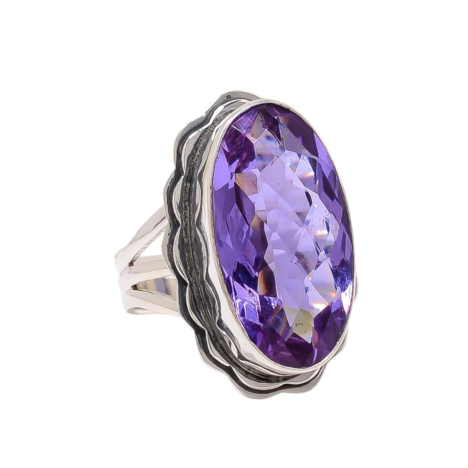 Colour Changing Alexandrite - Simulated 925 Sterling Silver Ring