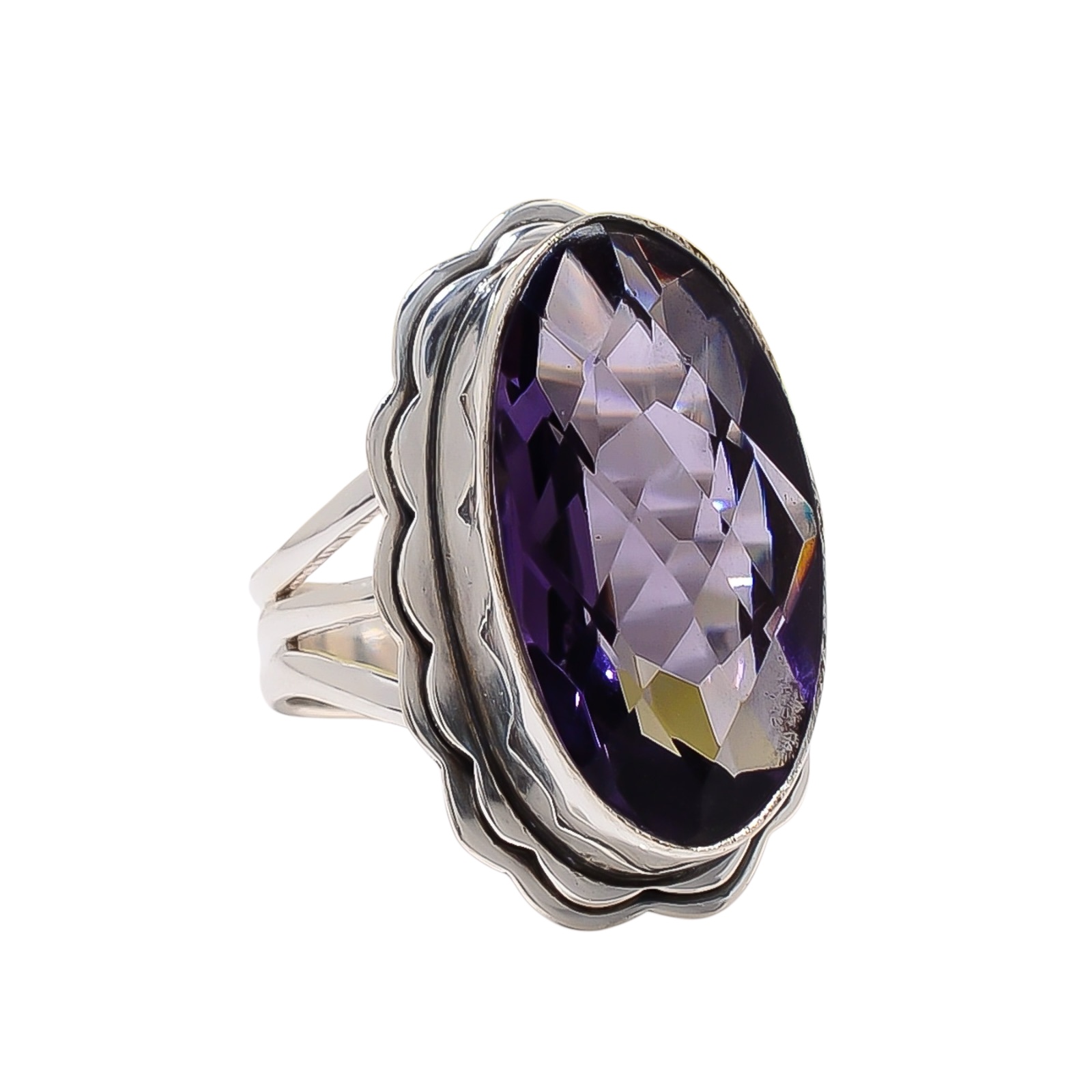 Iolite - Simulated 925 Sterling Silver Ring