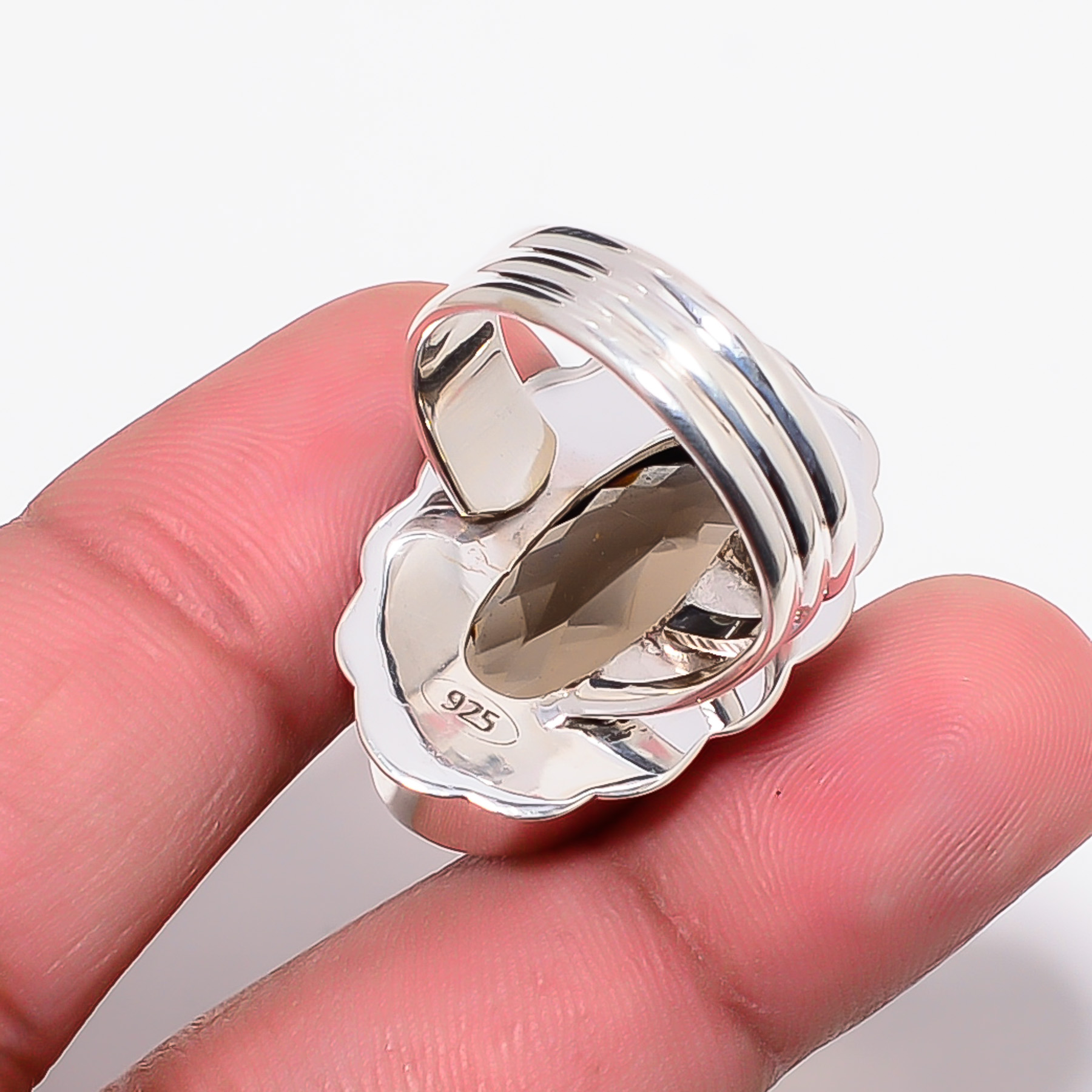 Smokey - Simulated 925 Sterling Silver Ring