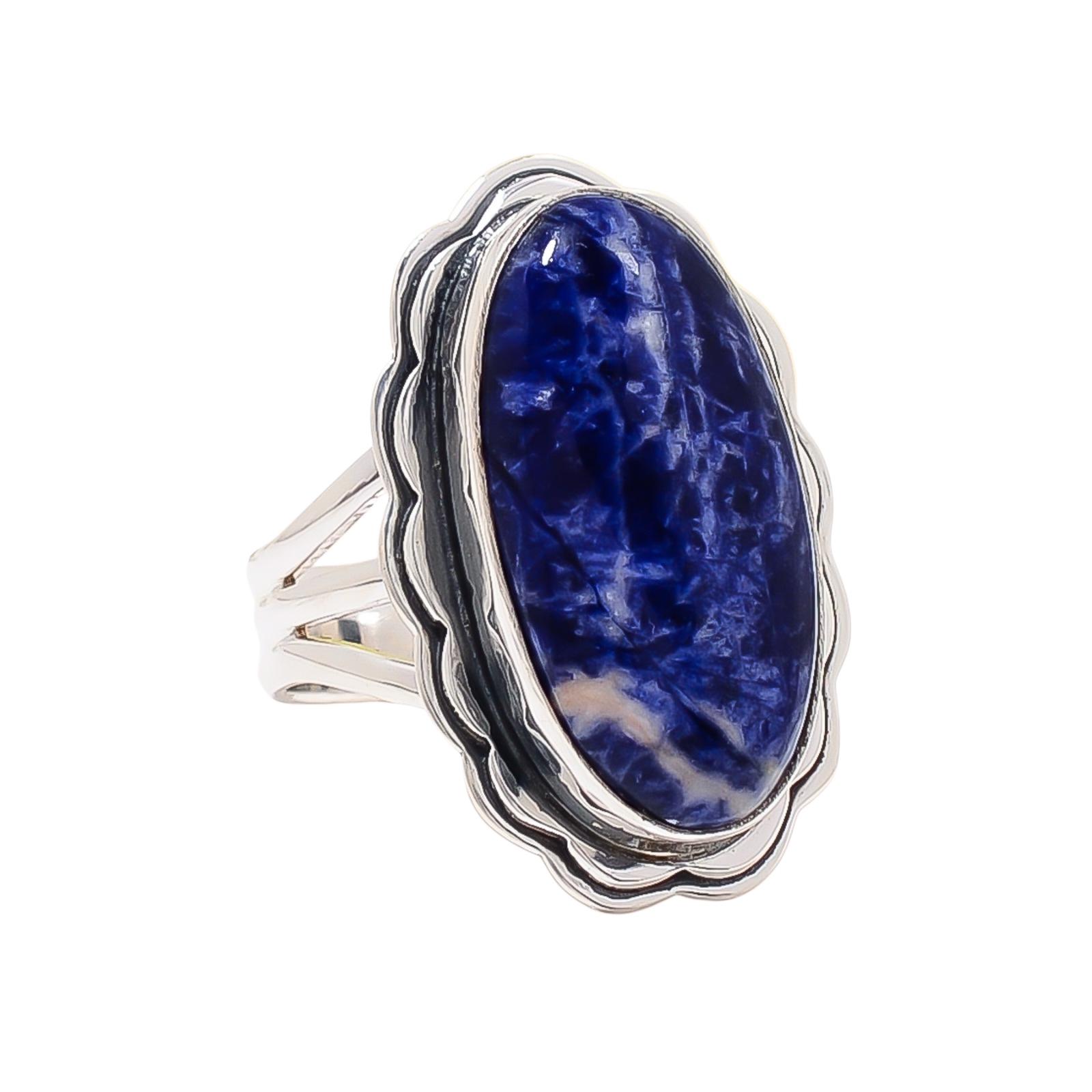 Sodalite - Minas Gerais 925 Sterling Silver Ring