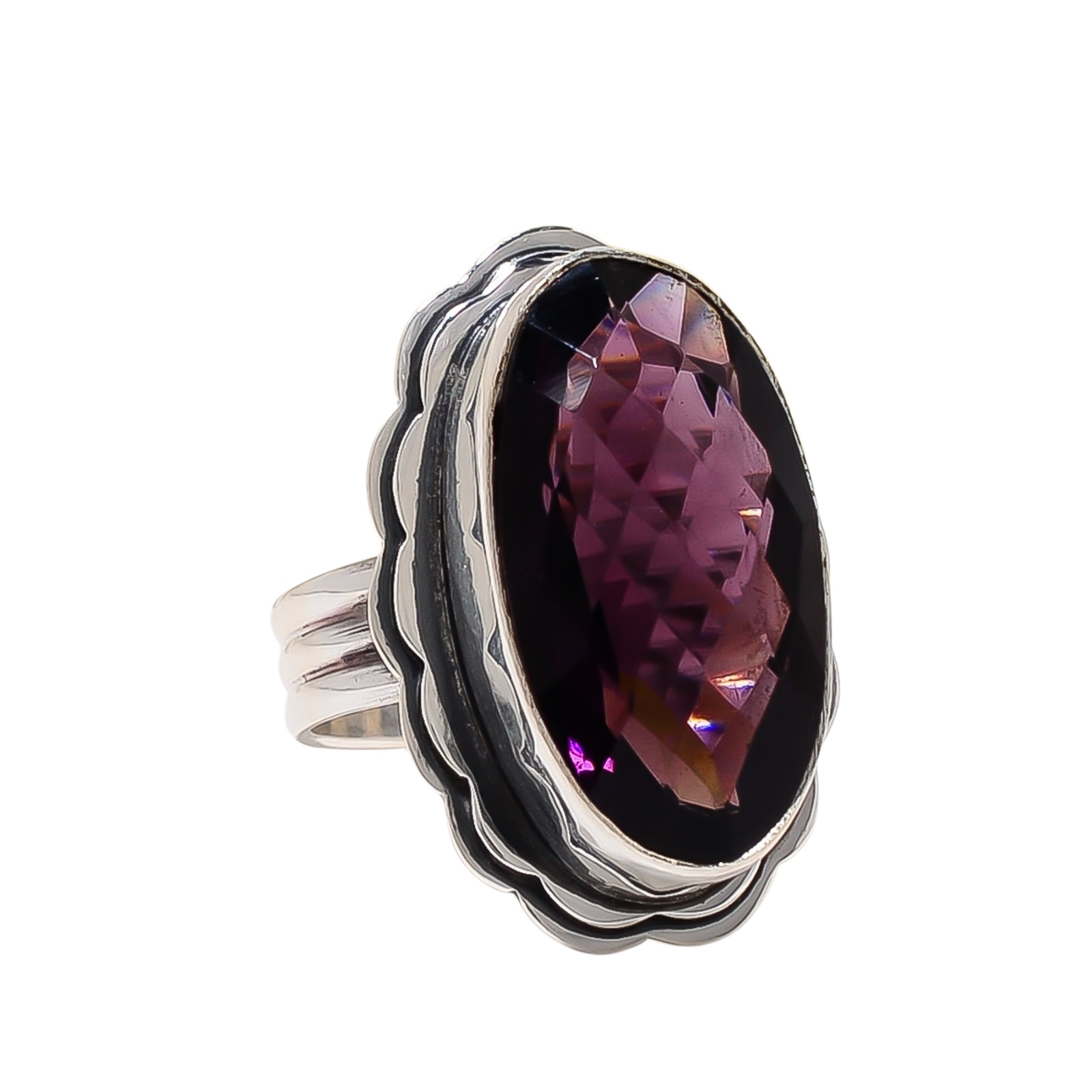 Purple Amethyst - Simulated 925 Sterling Silver Ring