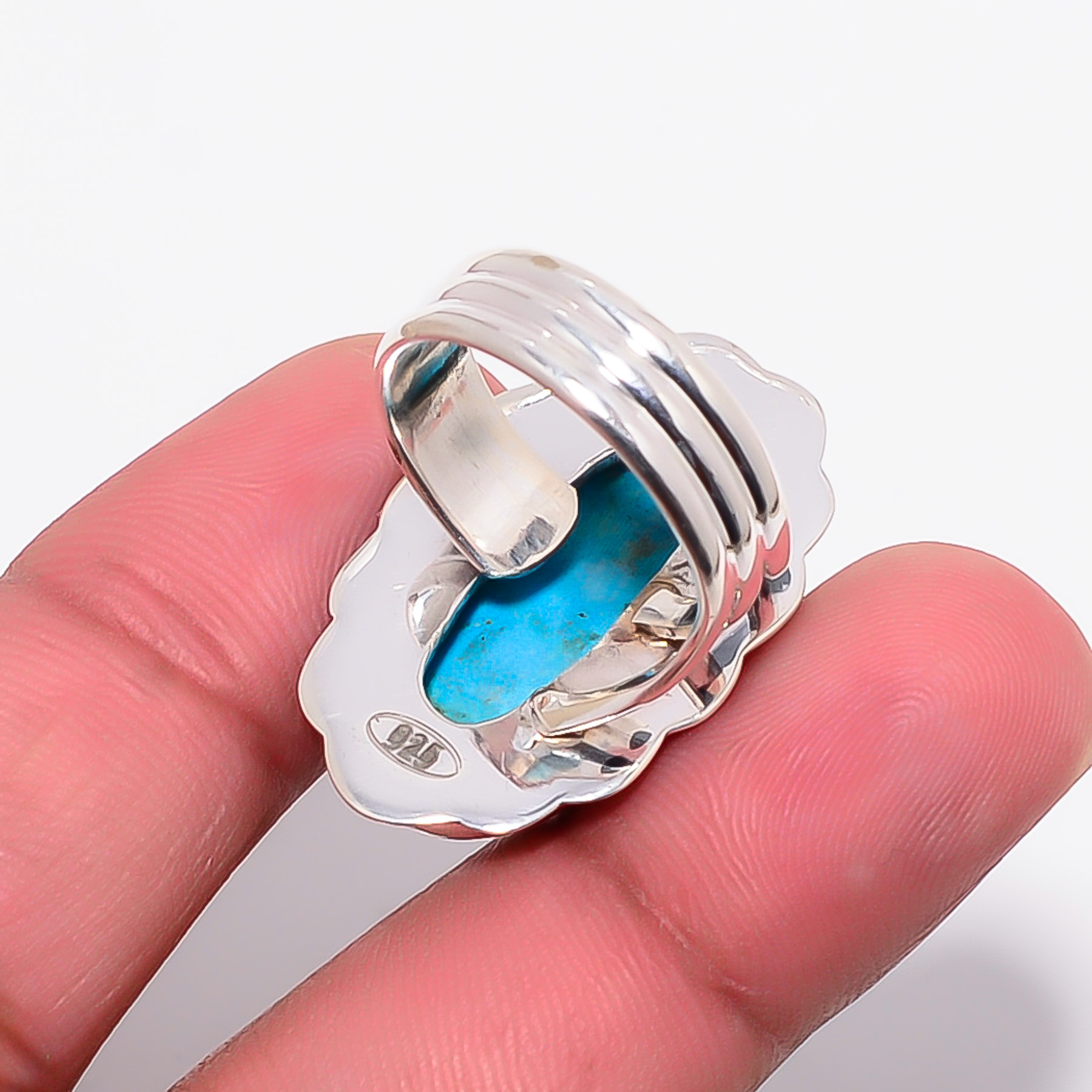 Magnesite Turquoise 925 Sterling Silver Ring