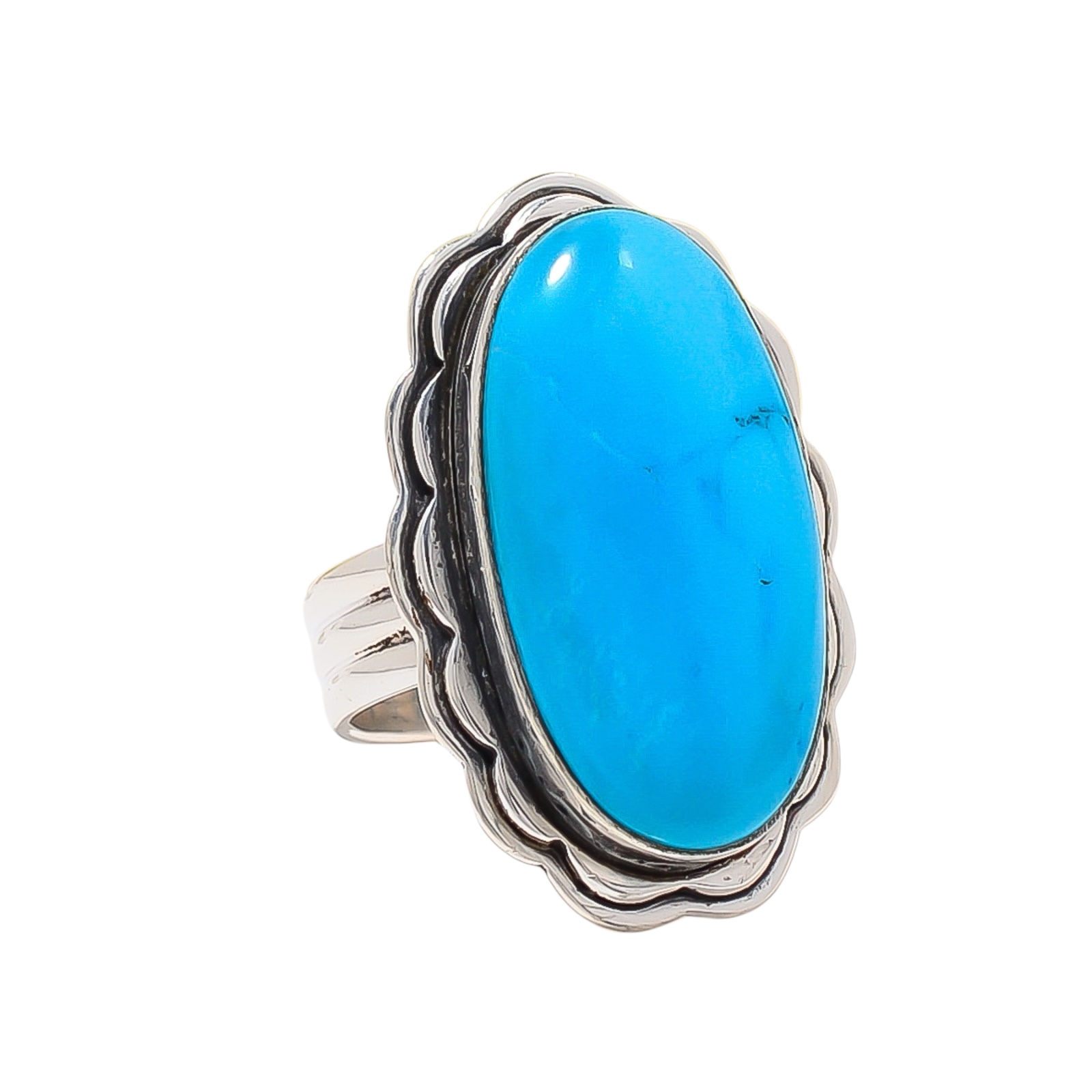 Magnesite Turquoise 925 Sterling Silver Ring