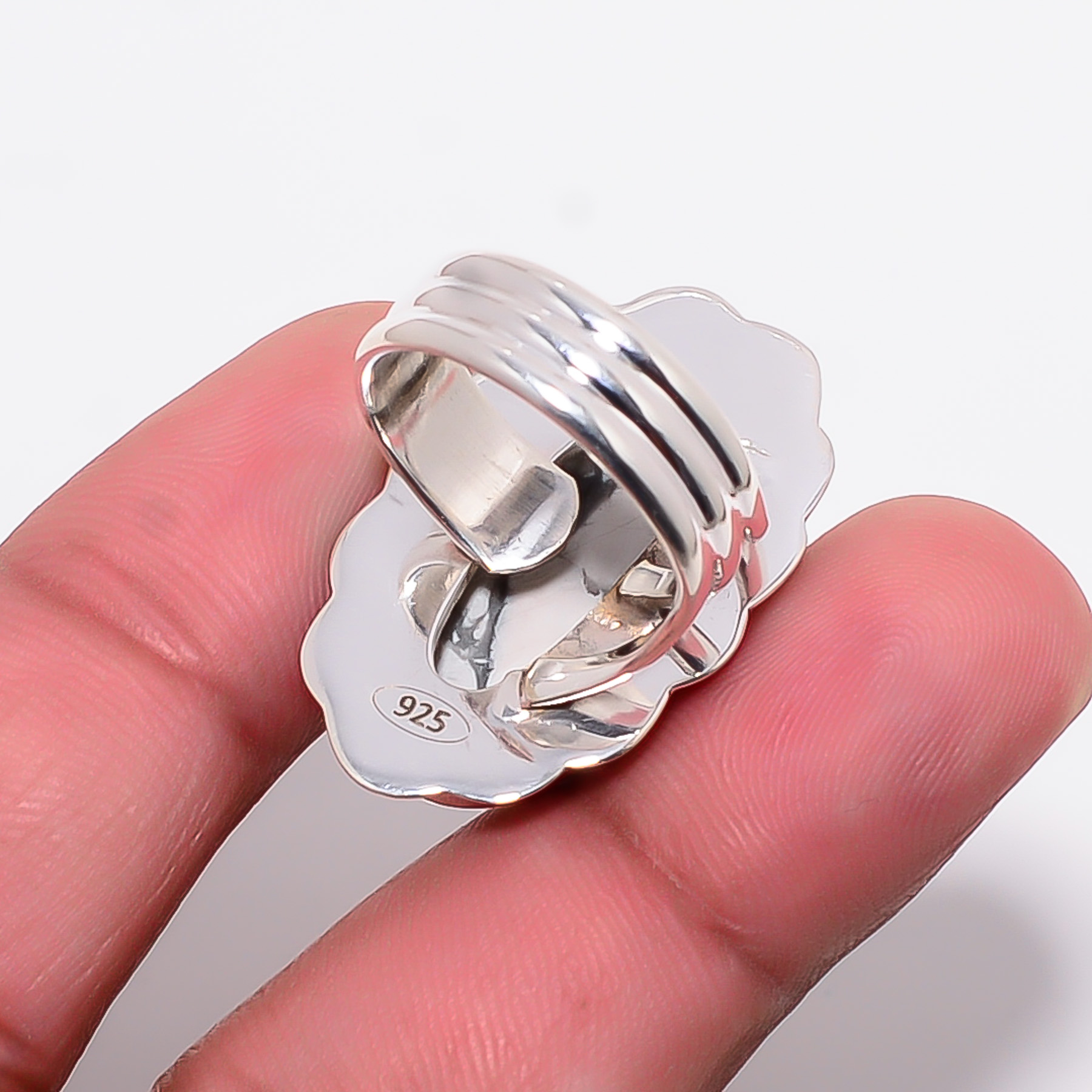 Natural White Howlite - United States 925 Sterling Silver Ring