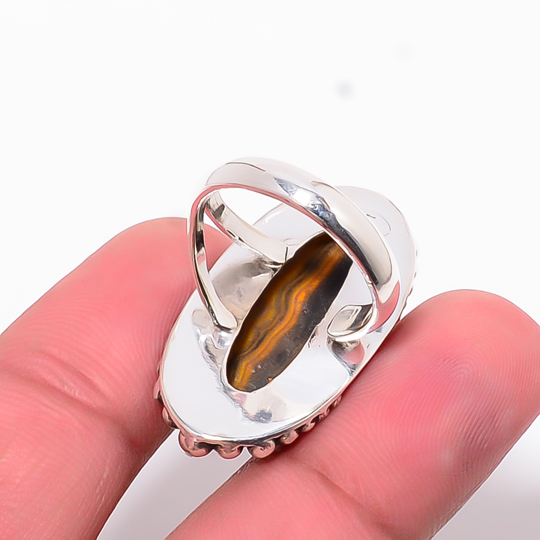 Bumble Bee Jasper - Indonesia 925 Sterling Silver Ring