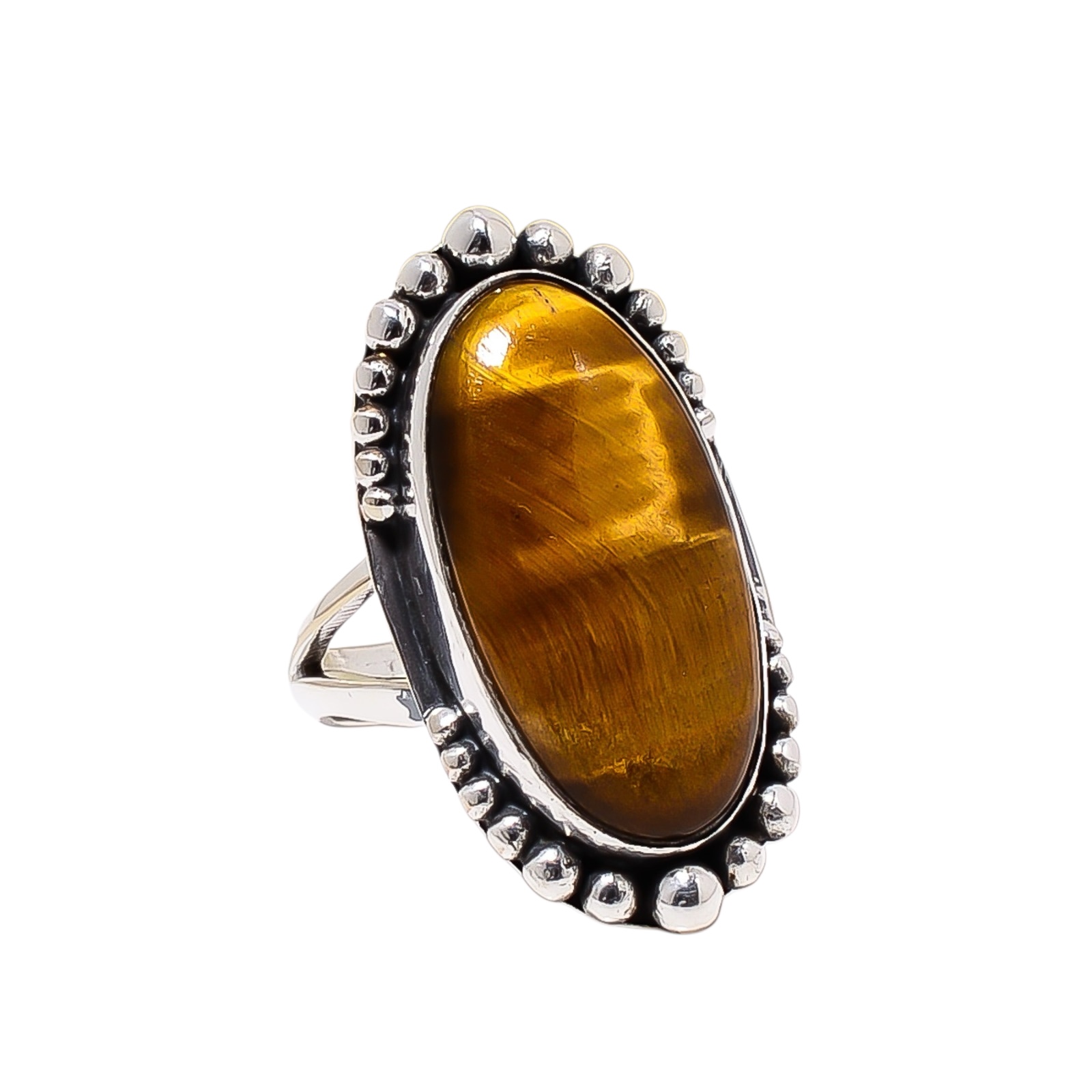 Yellow Tiger Eye - South Africa 925 Sterling Silver Ring