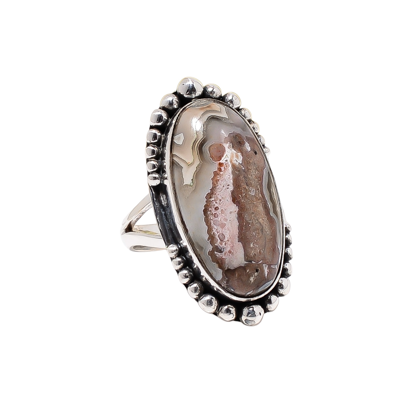 Crazy Lace Agate - Australia 925 Sterling Silver Ring