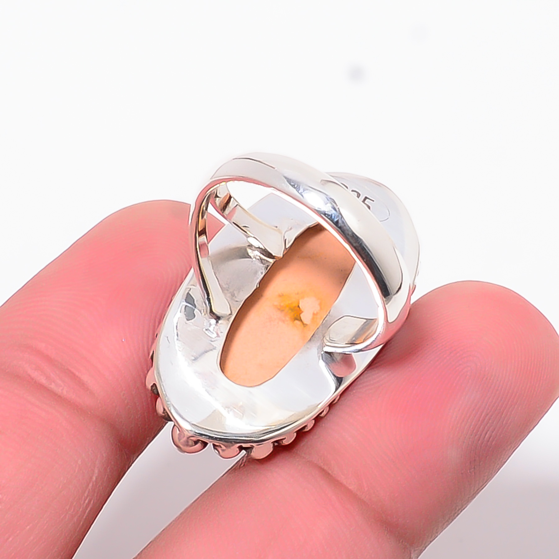 Pink Opal - Simulated 925 Sterling Silver Ring