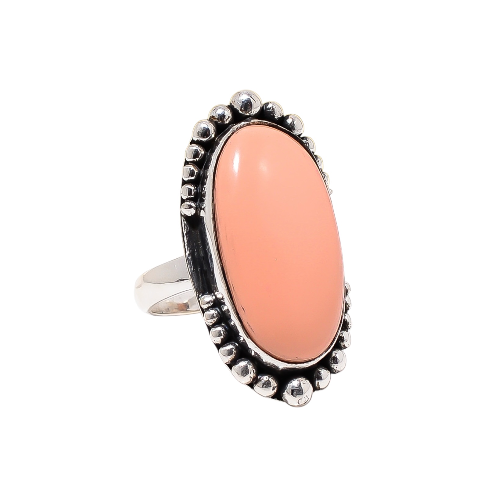 Pink Opal - Simulated 925 Sterling Silver Ring