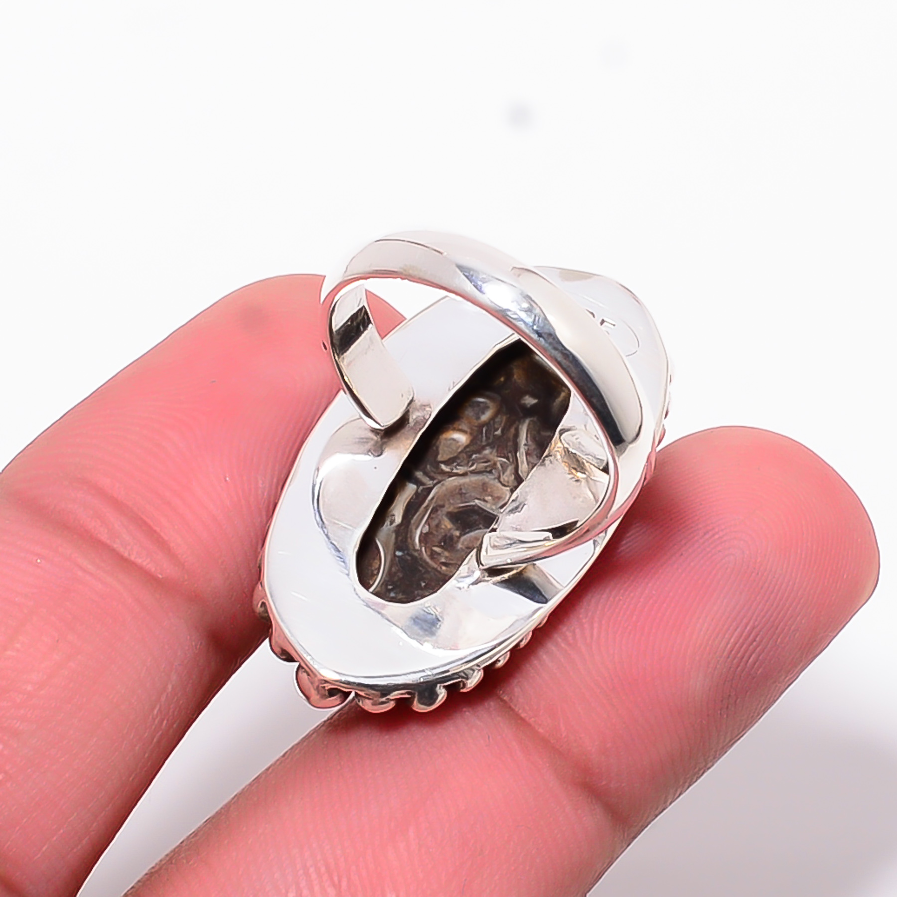 Turritella Agate - Wyoming 925 Sterling Silver Ring