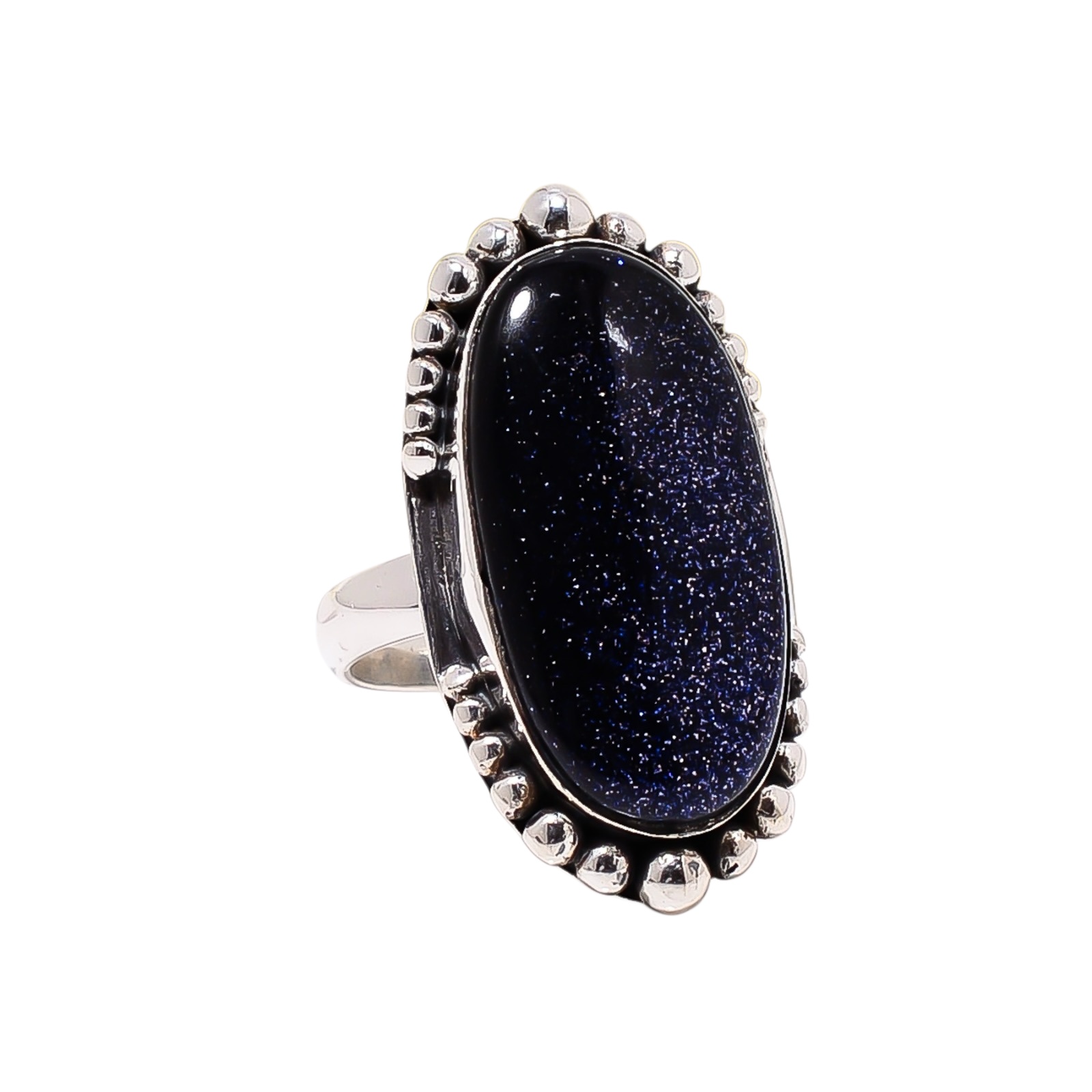 Blue Sunstone - Simulated 925 Sterling Silver Ring