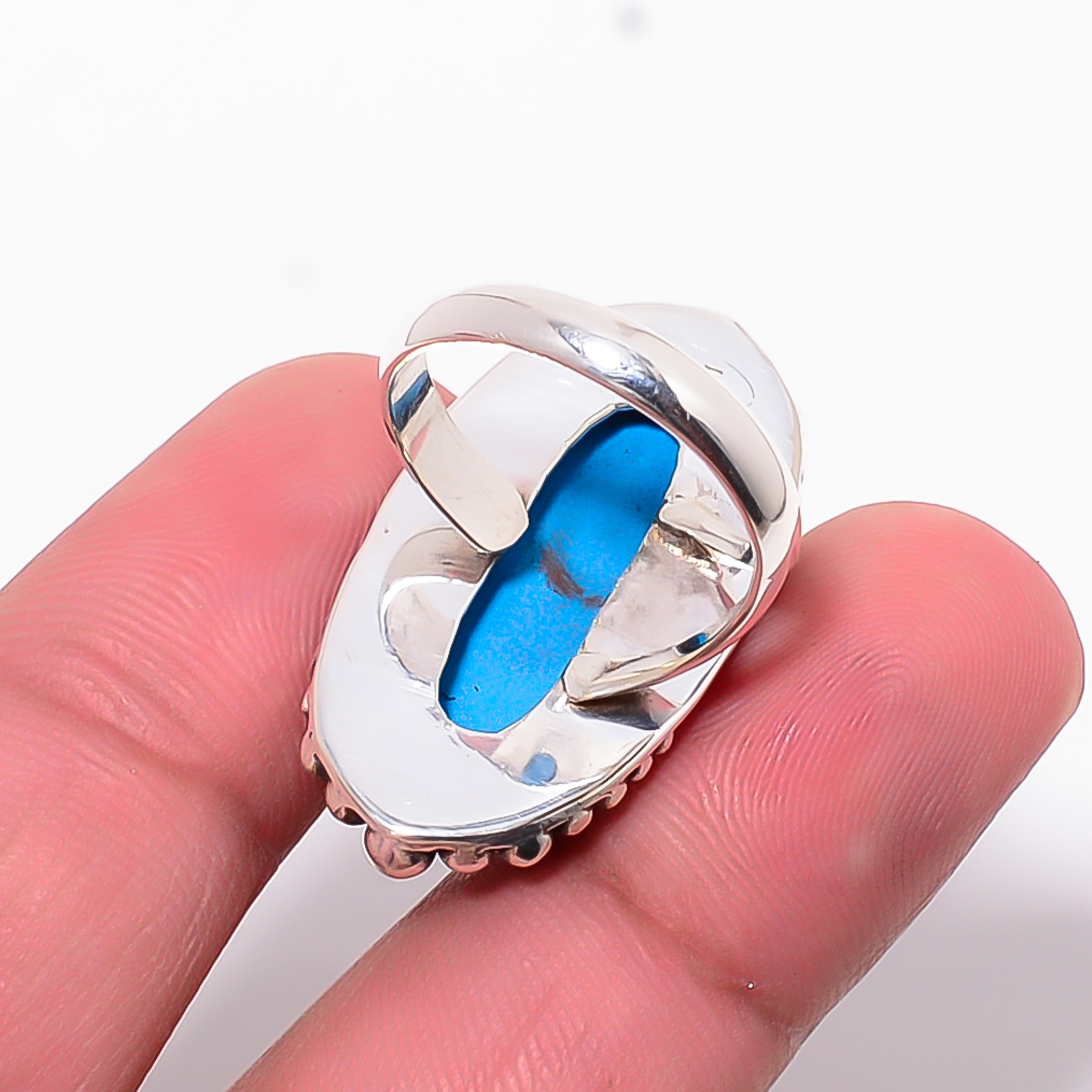 Sleeping Beauty Turquoise - Simulated 925 Sterling Silver Ring