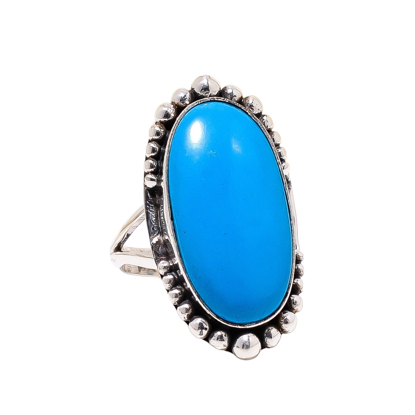 Sleeping Beauty Turquoise - Simulated 925 Sterling Silver Ring