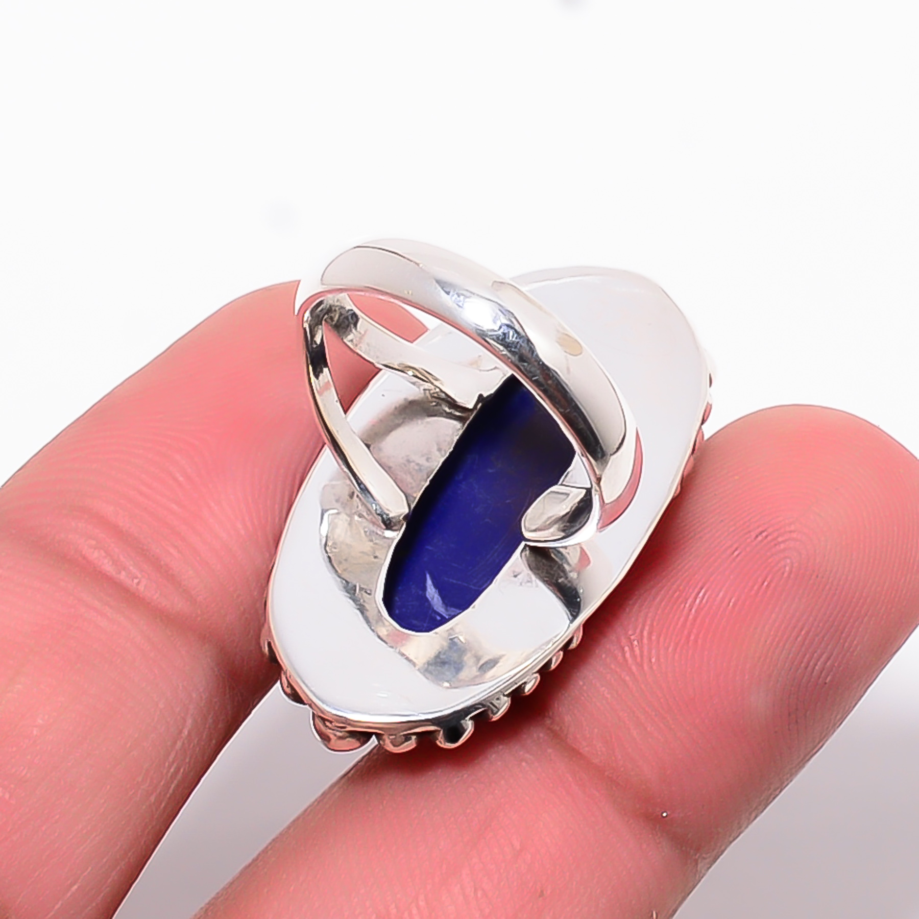 Lapis Lazuli - Simulated 925 Sterling Silver Ring