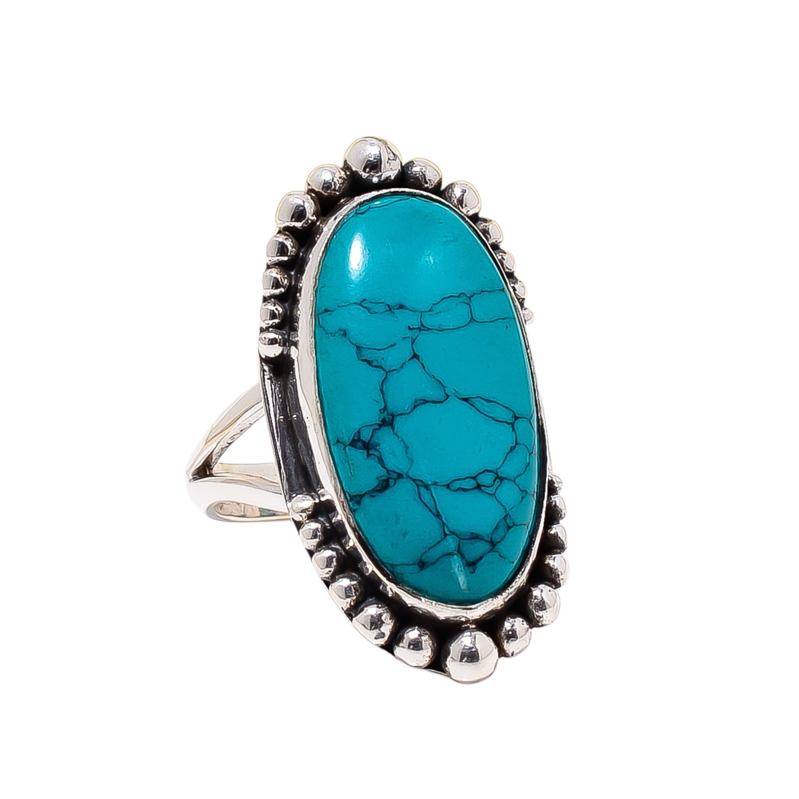 Santa Rosa Copper Turquoise - Simulated 925 Sterling Silver Ring
