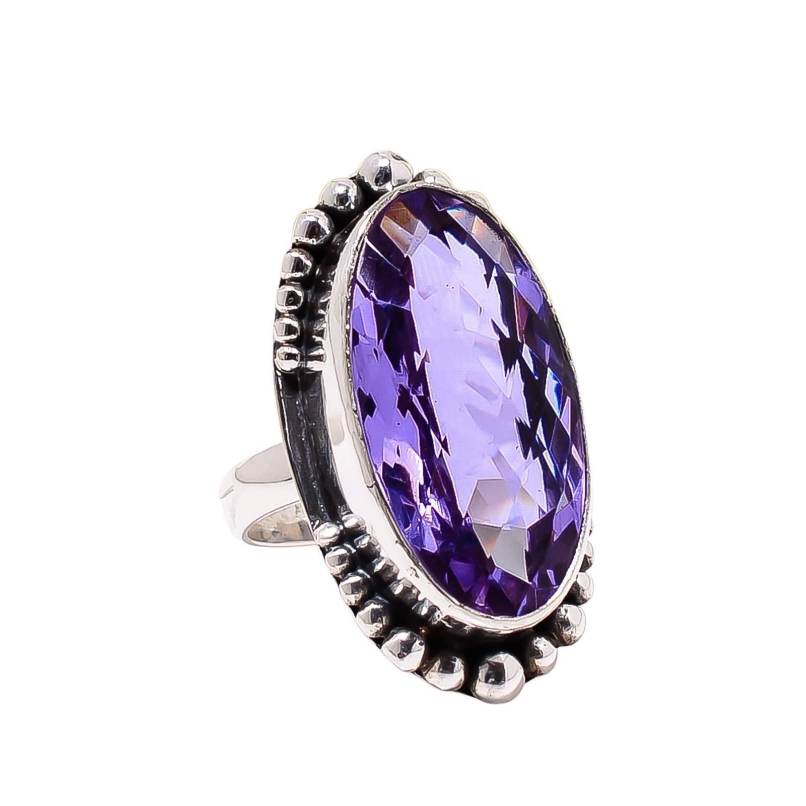 Colour Changing Alexandrite - Simulated 925 Sterling Silver Ring