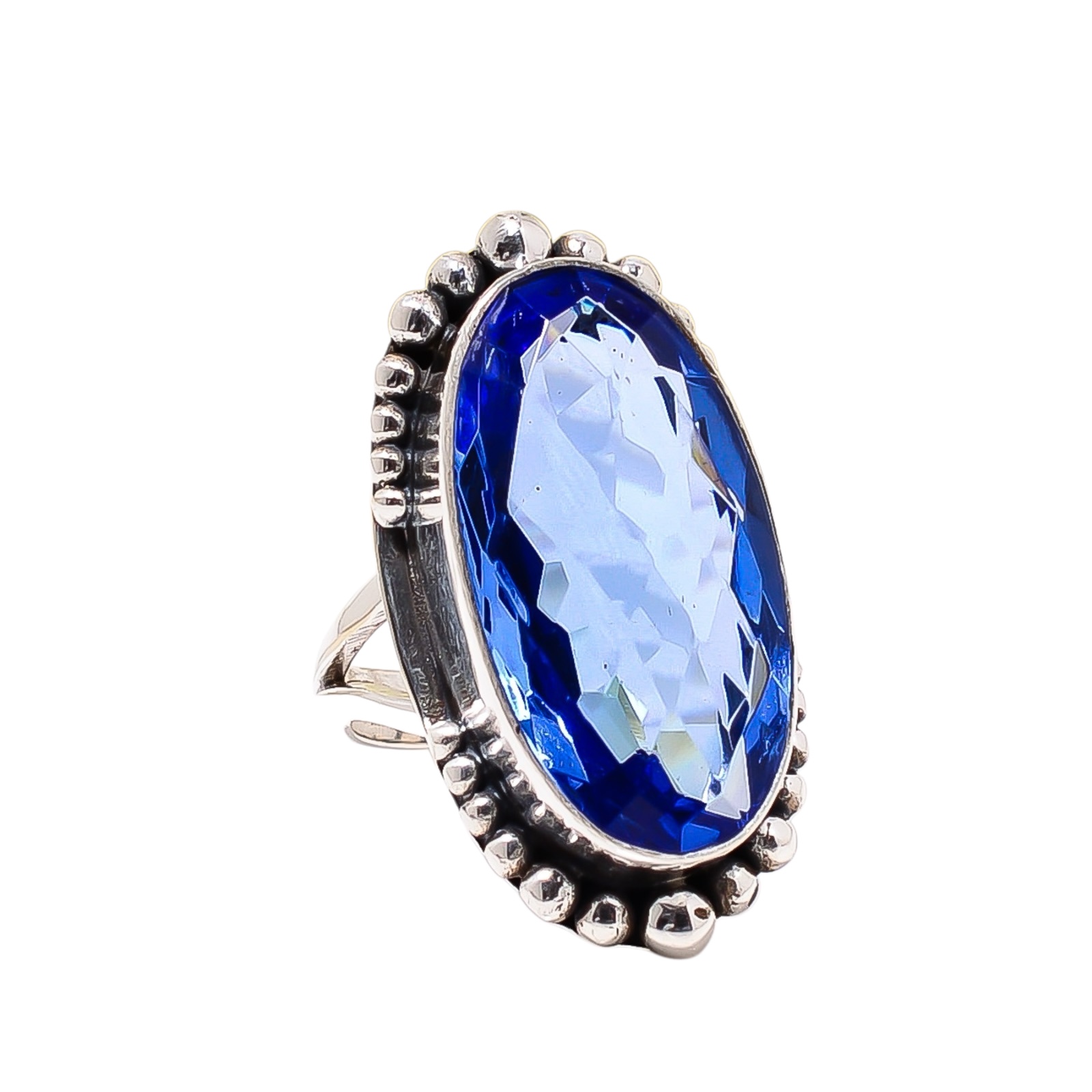 Tanzanite - Simulated 925 Sterling Silver Ring